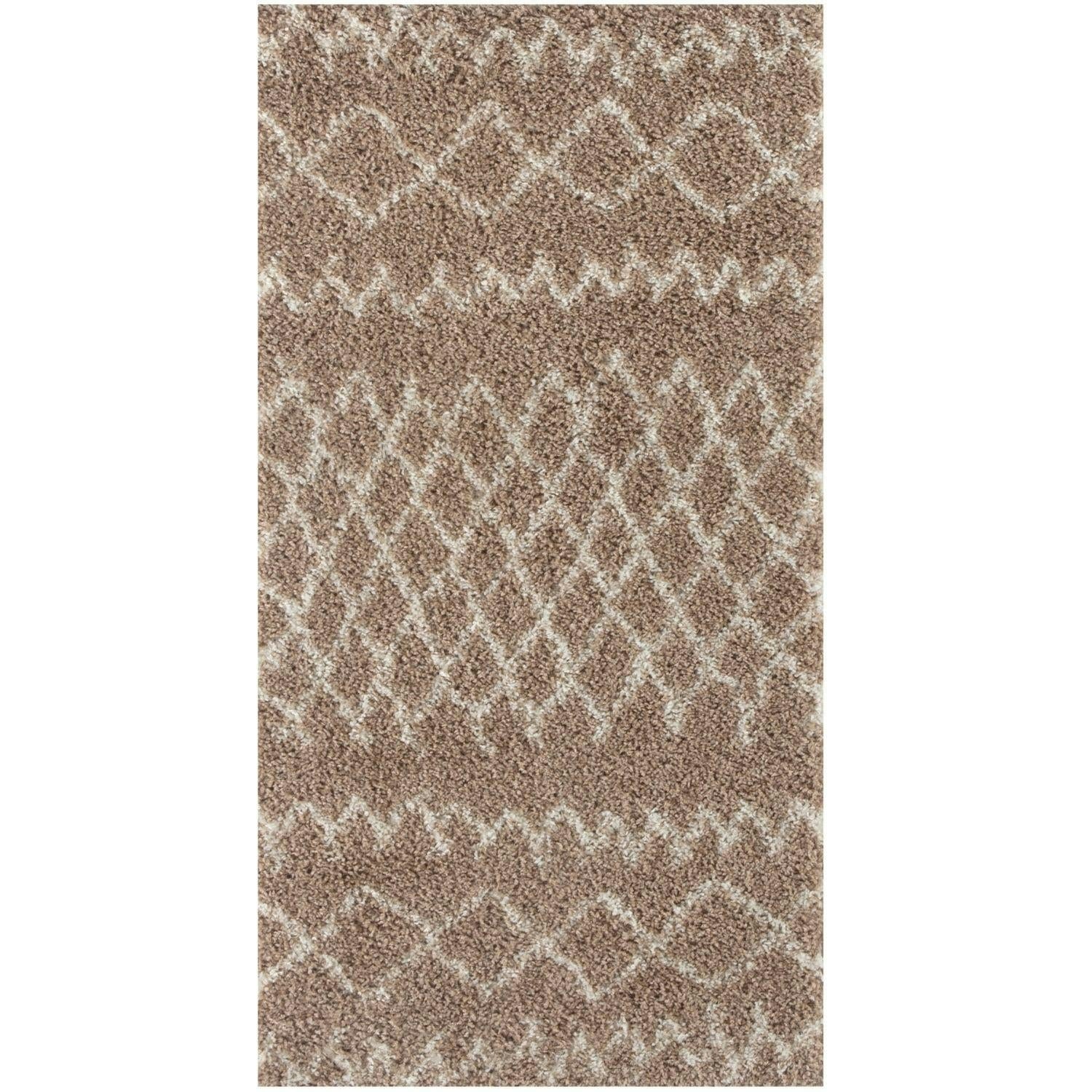 The Rugs Beige Moroccan Shaggy Rug | 920 - 80X150 Cm