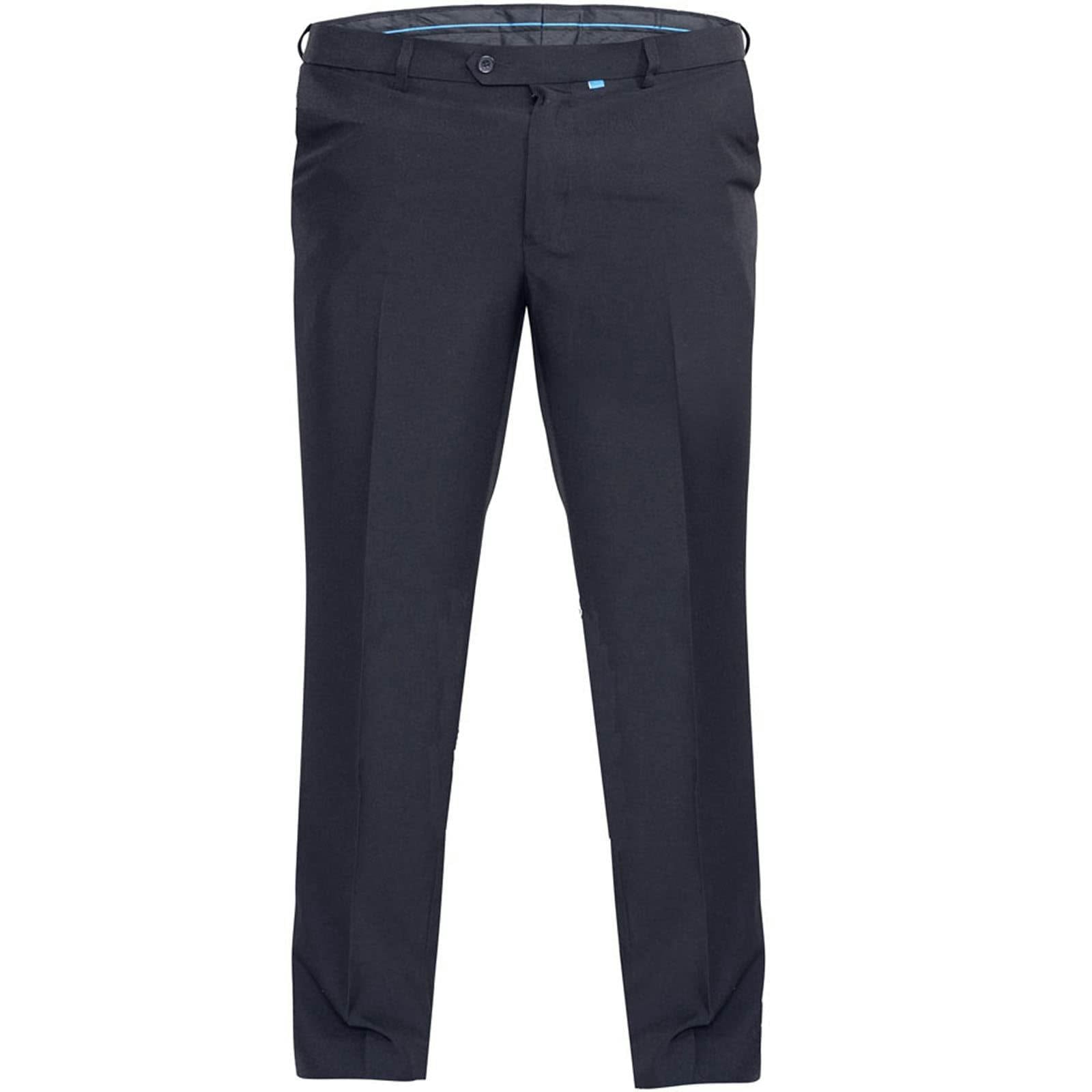 Duke Men's D555 Max Adjustable Waist Kingsize Trousers - Navy - Navy - 52R - 100% Polyester