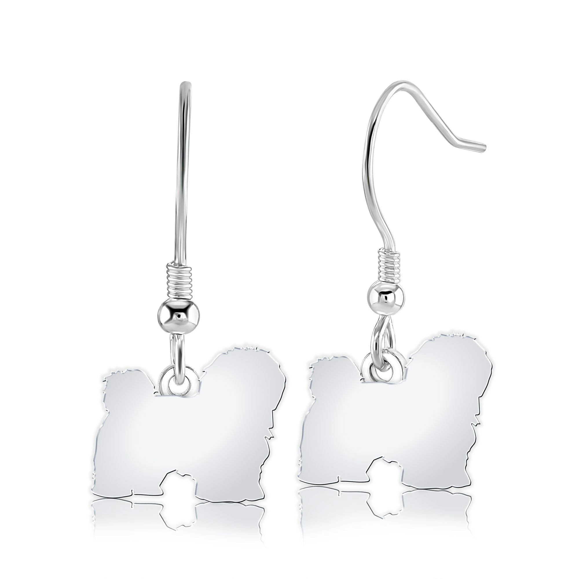 Mylee London Silver Coton De Tulear Silhouette Earrings - No - Hook