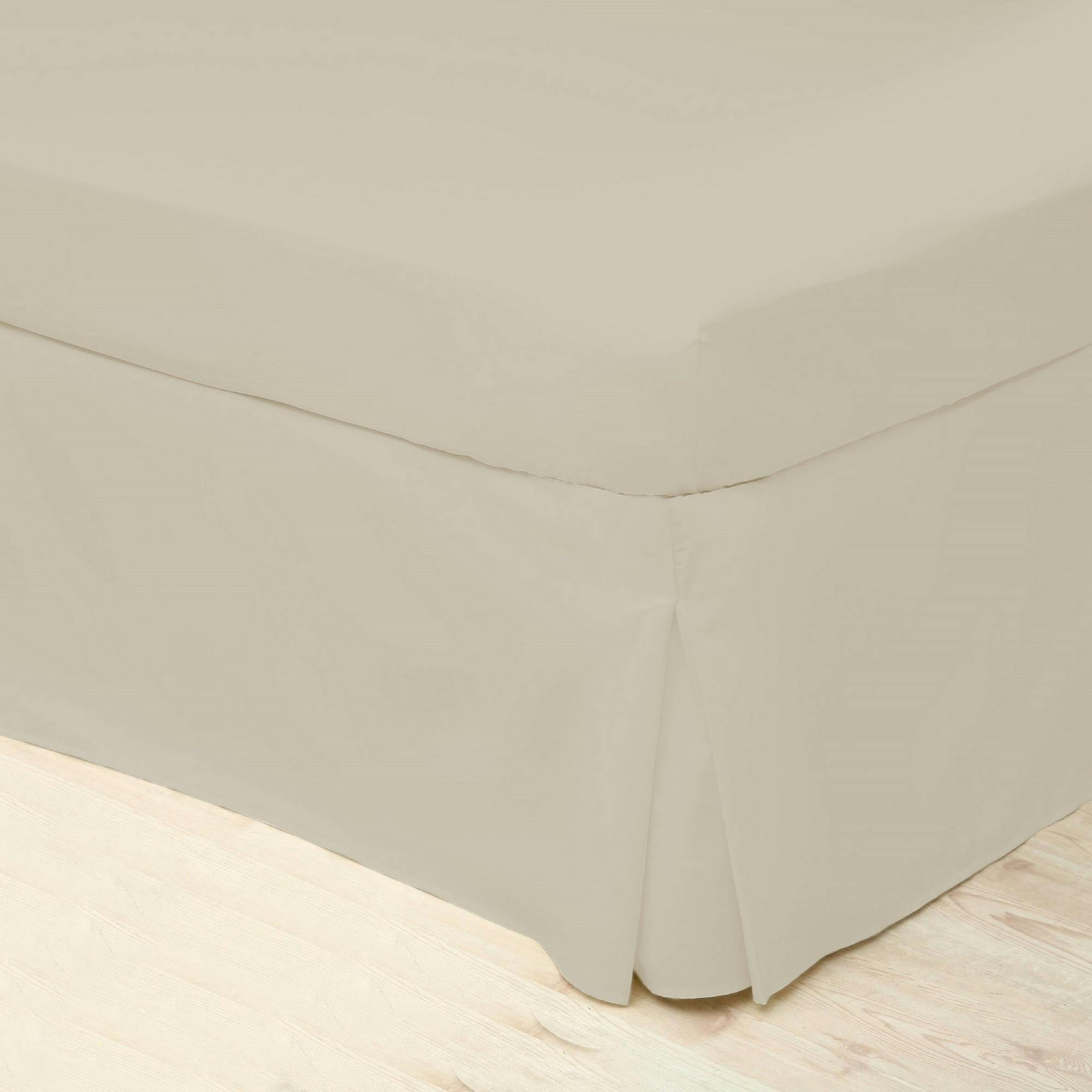 Belledorm Easycare Percale Platform Valance - Mushroom - Kingsize - Mushroom - 50% Cotton/50% Polyester