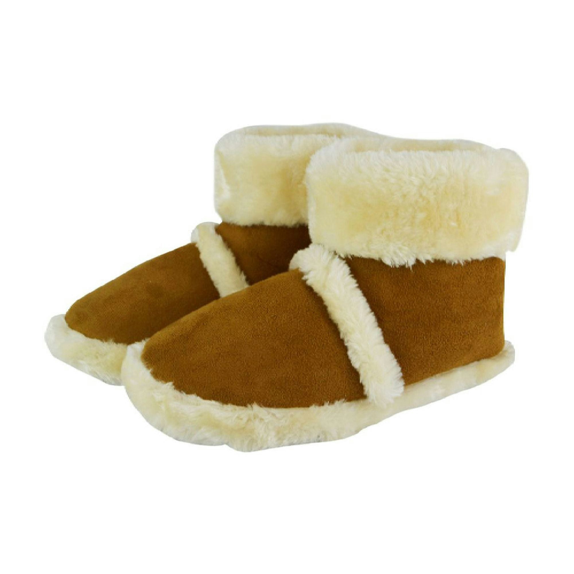 Slipper Snob Men's Soft Plush Lined Memory Foam Slipper Booties (6 Sizes) - Tan Size 9