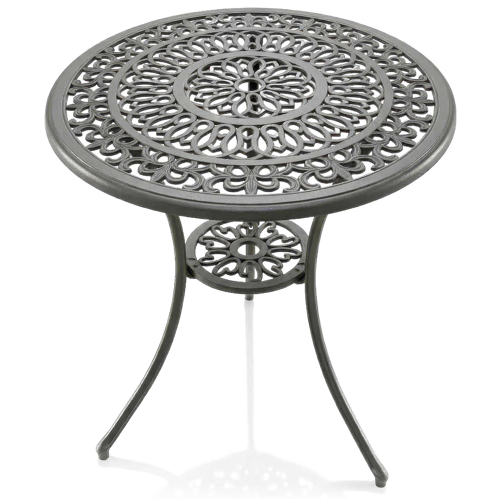 Rackhams Grey Positano Garden And Patio Cast Aluminium Bistro Table