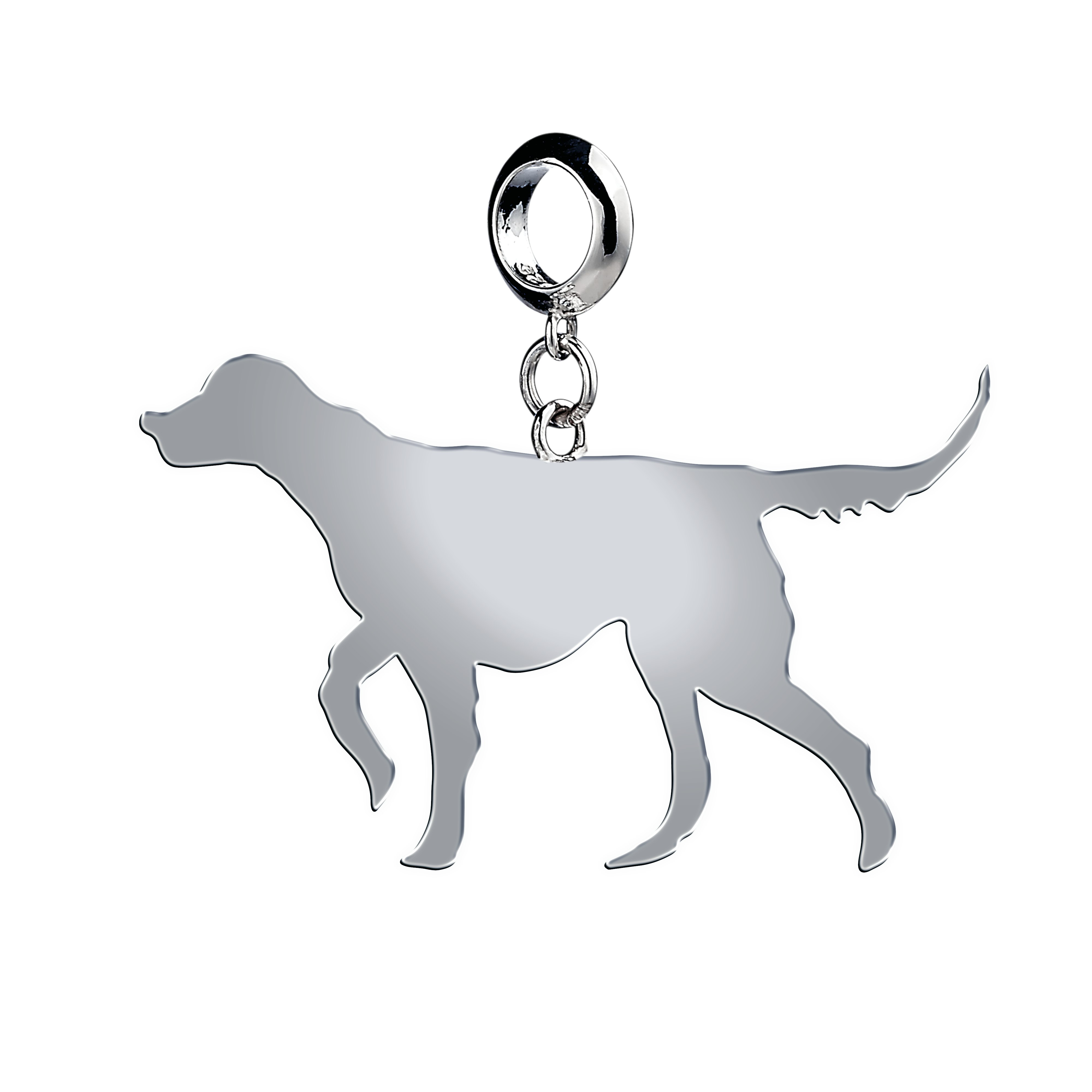 Mylee London Silver English Setter Silhouette Charm - Slider Charm - No