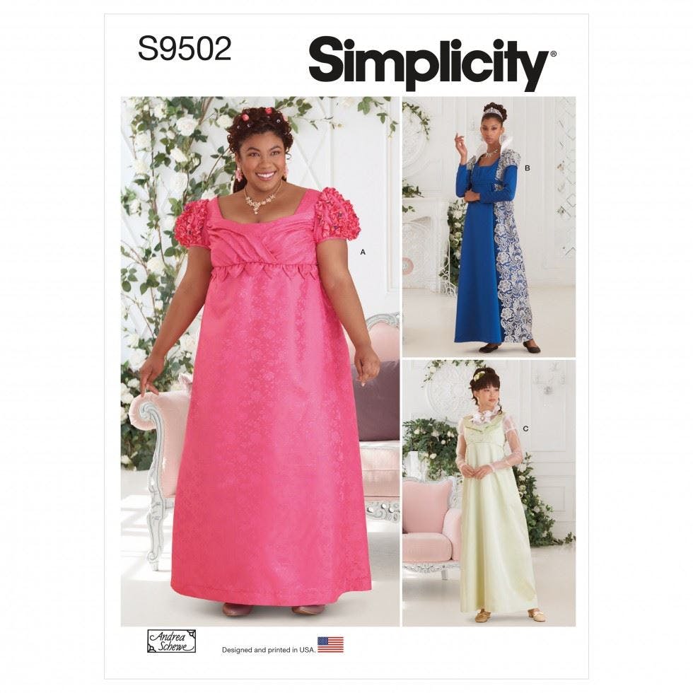 Simplicity Women's Sewing Pattern 9502, Costumes For Aa (10-12-14-16-18) - Intermediate - Aa (10-12-14-16-18)
