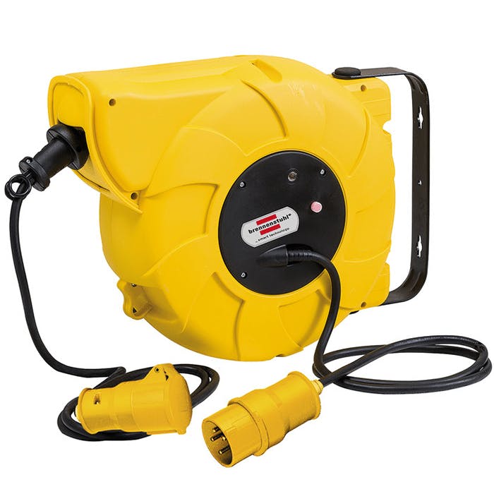 Photos - Cable (video, audio, USB) Brennenstuhl Rackhams Automatic Retractable Cable Reel - Wall Or Ceiling Mounting - 9 Metres Heavy Duty Cable (110V / 16A)