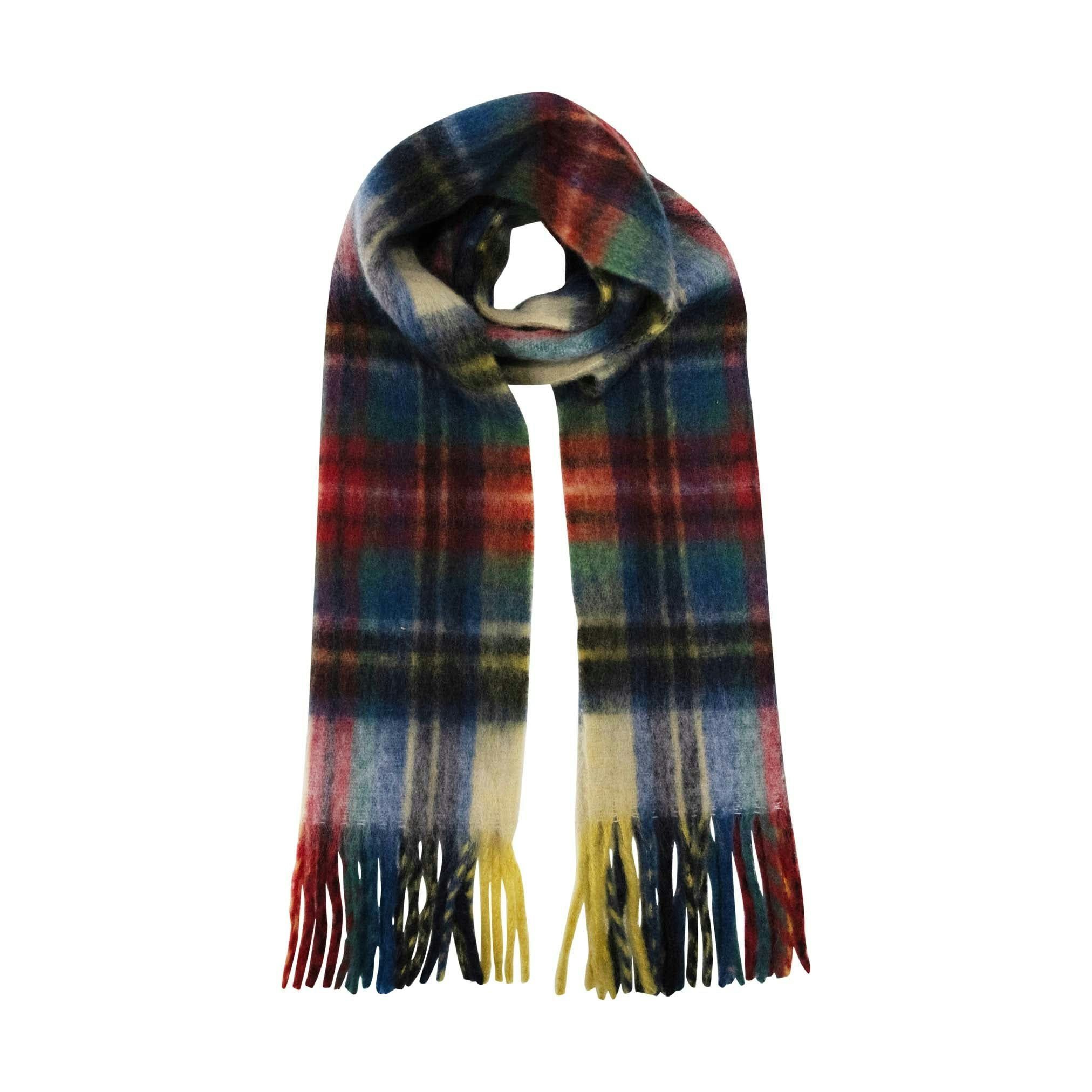 Heritage Traditions Yellow Soft Touch Herringbone Blanket Scarf - Tartan