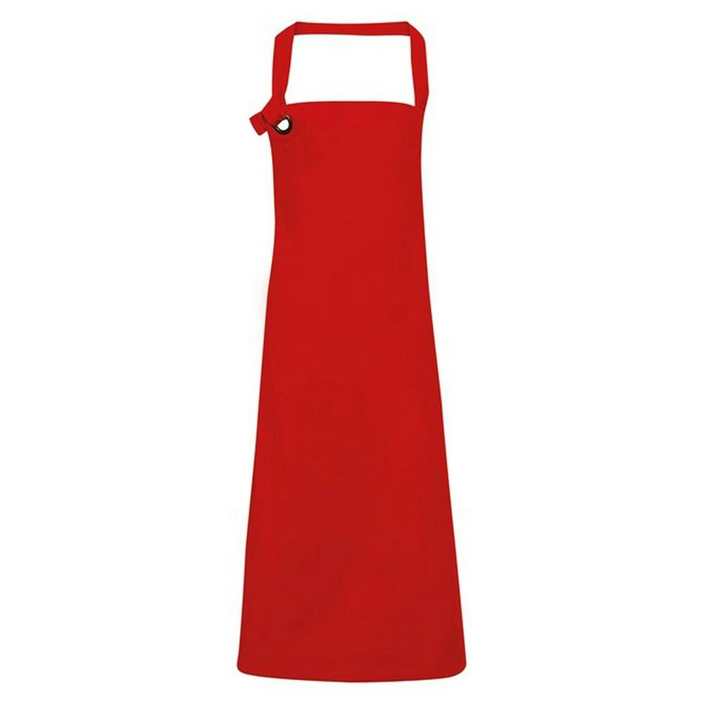 Premier (One Size, Red) Unisex Adult Calibre Bibbed Apron - Image 3