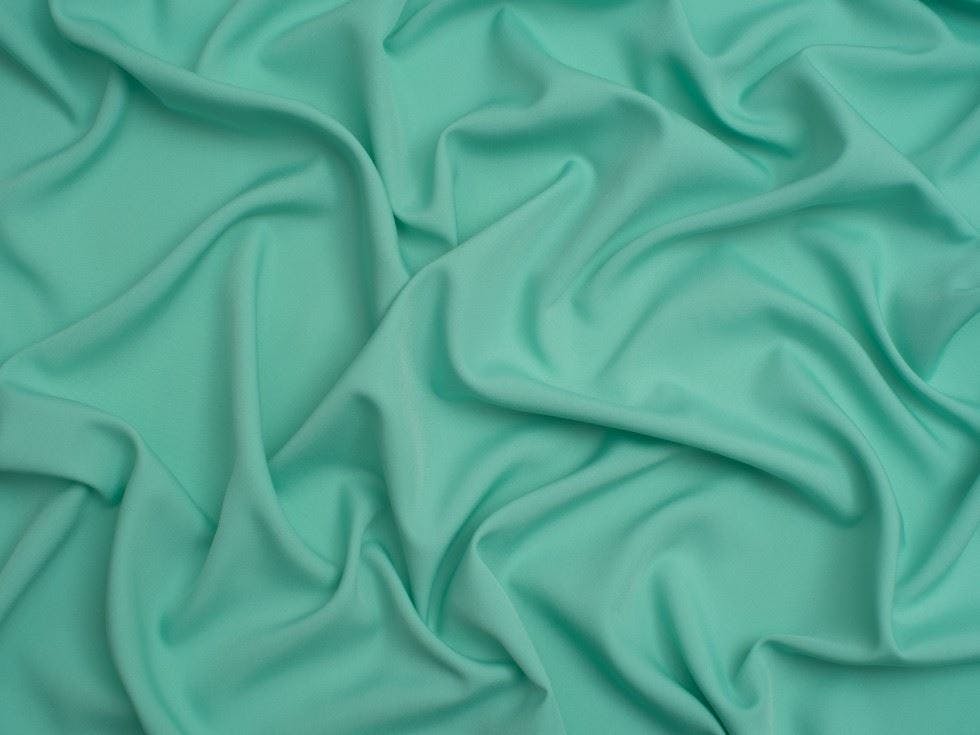 Minerva Light Core Range Soft Touch Crepe Fabric - Plain Design Dressmaking Fabric, 110 Cm / 44" Wide - Per Metre - Jade