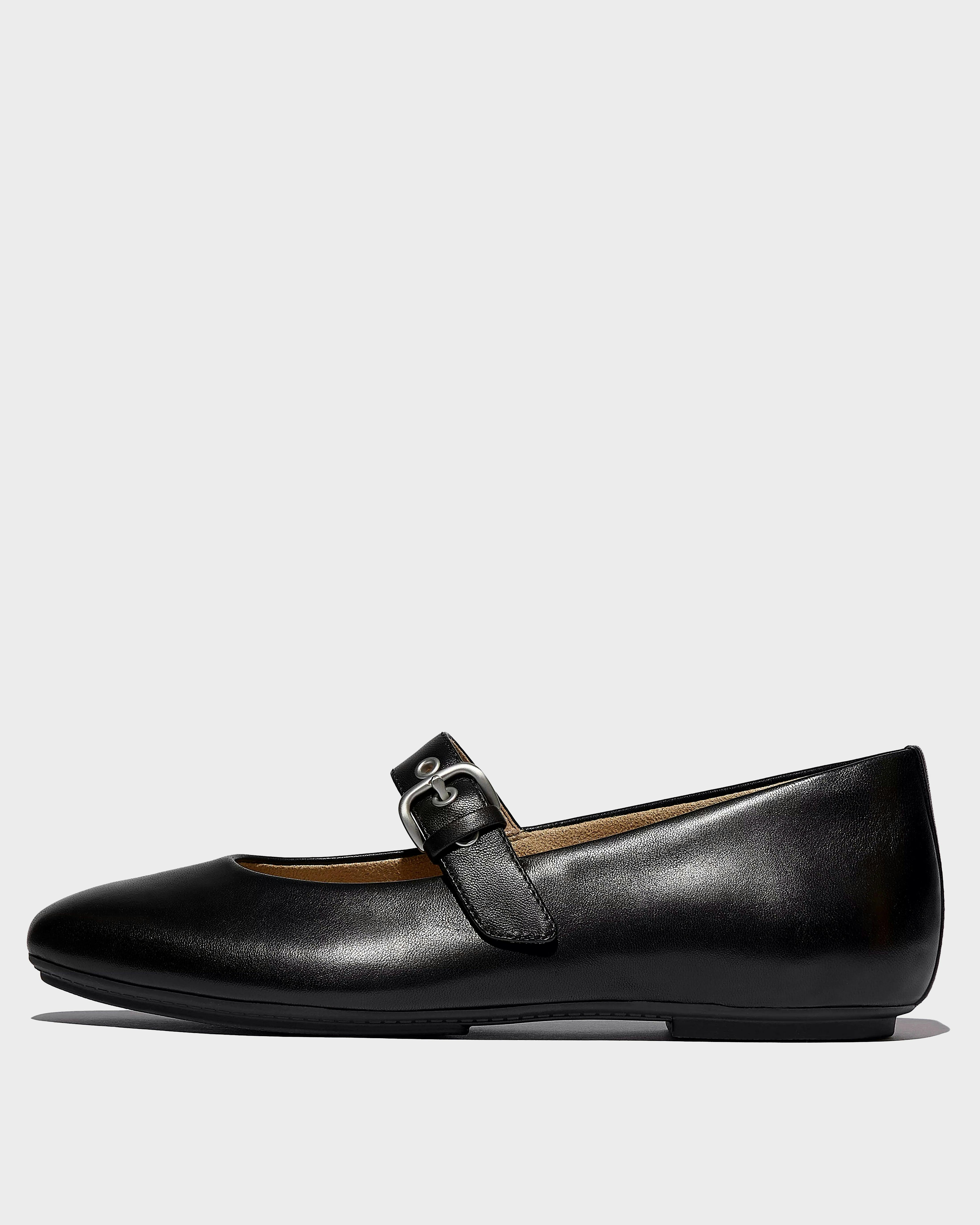 Fitflop Black Delicato Leather Mary Jane Shoes - All 090 - All 090 - Uk6 Eu39 Us8