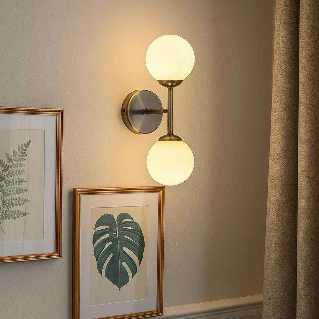 Rackhams Light Lior 2- Antique Brass Wall