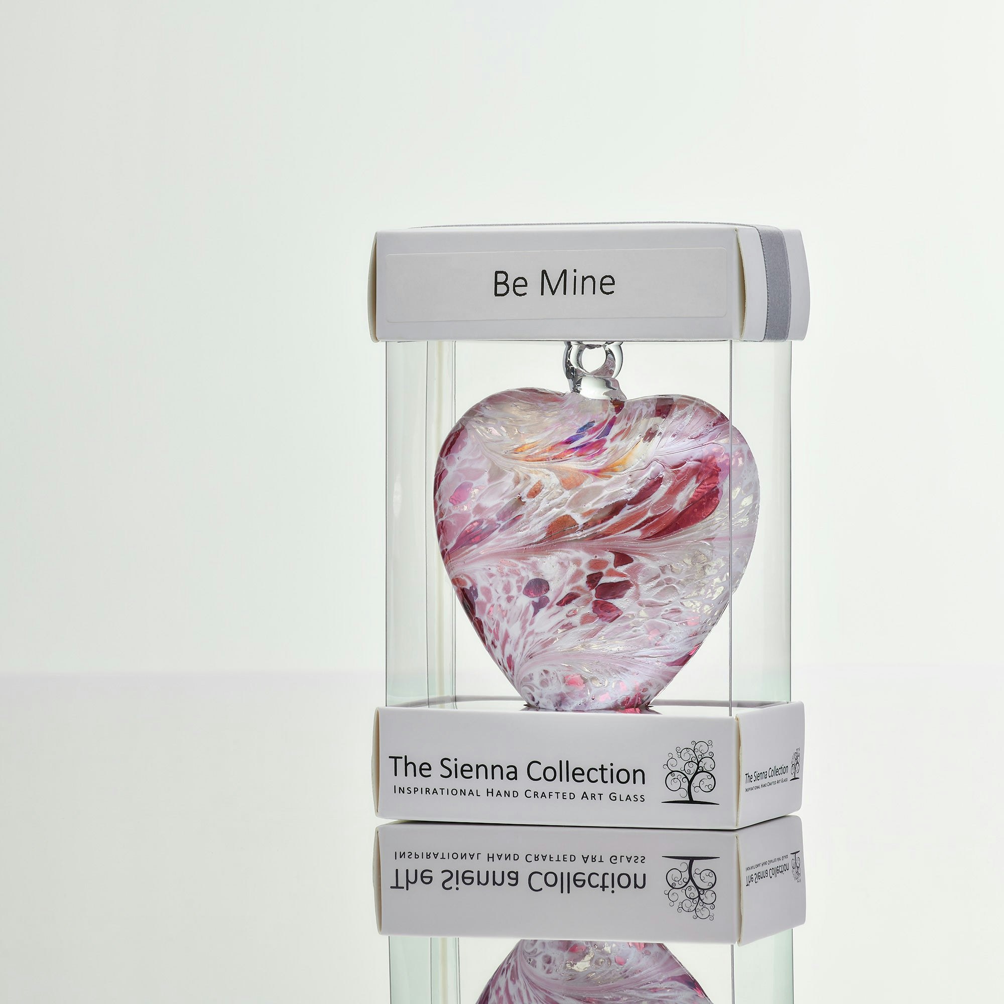 Rackhams Pink 8Cm Friendship Heart – Be Mine (Pastel Handmade Glass Keepsake)