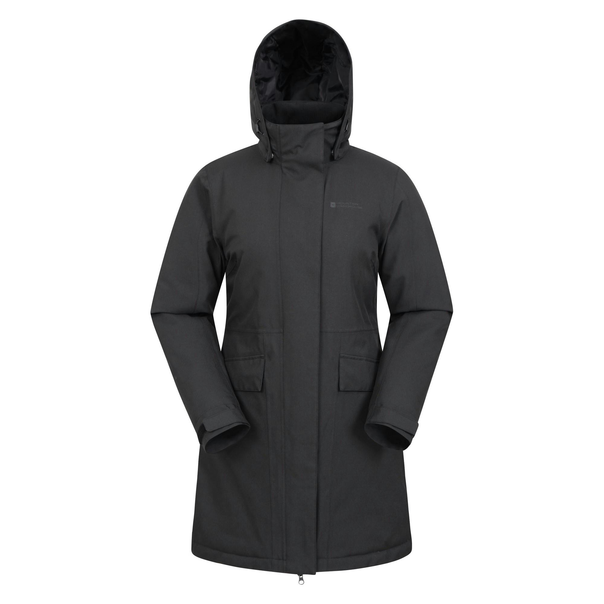 Mountain Warehouse Women's Black Rain On Waterproof Padded Jacket - 18 Uk - 100% Polyester