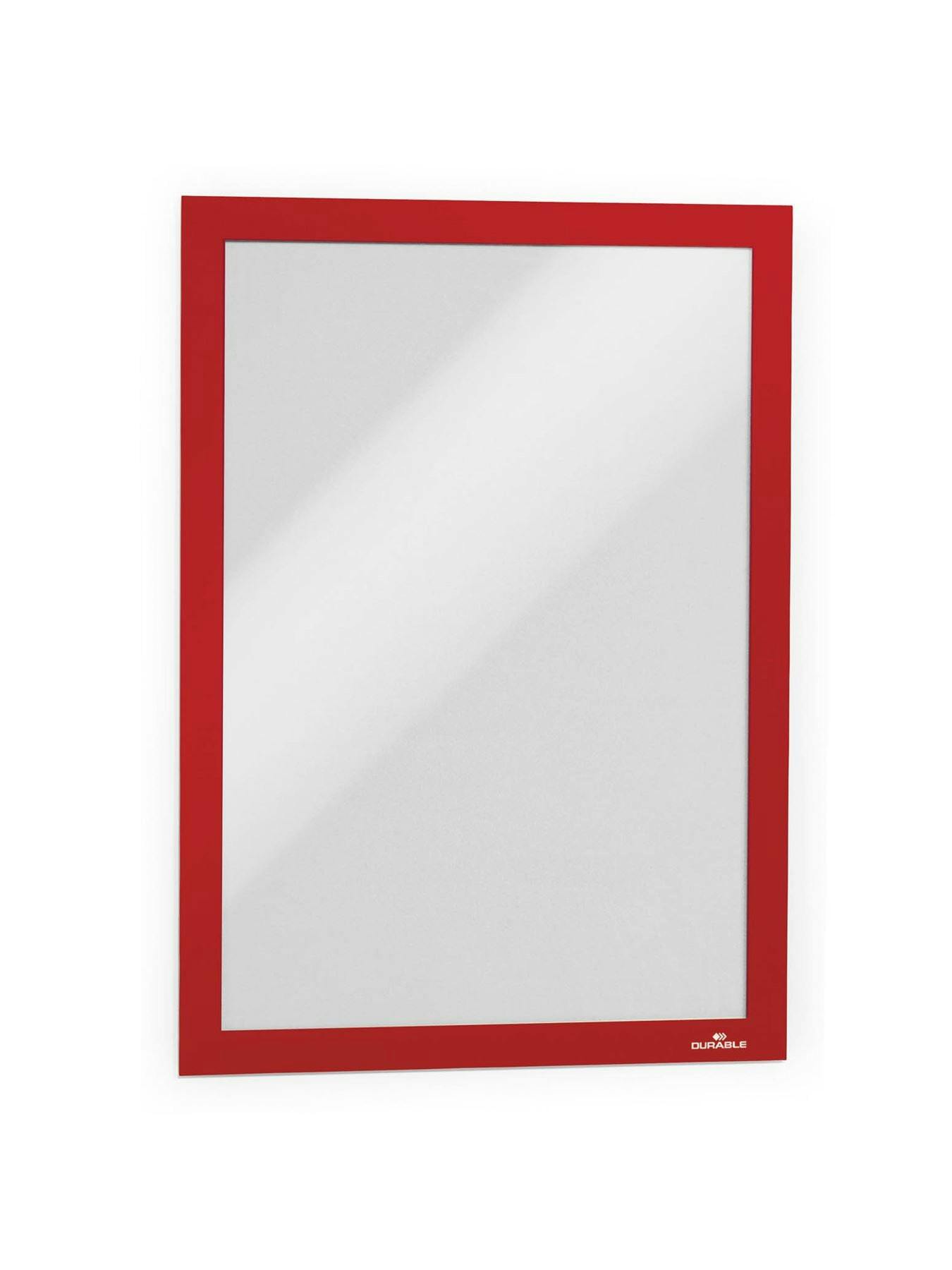 Rackhams Red Duraframe Self Adhesive Magnetic Signage Frame | 10 Pack | A4