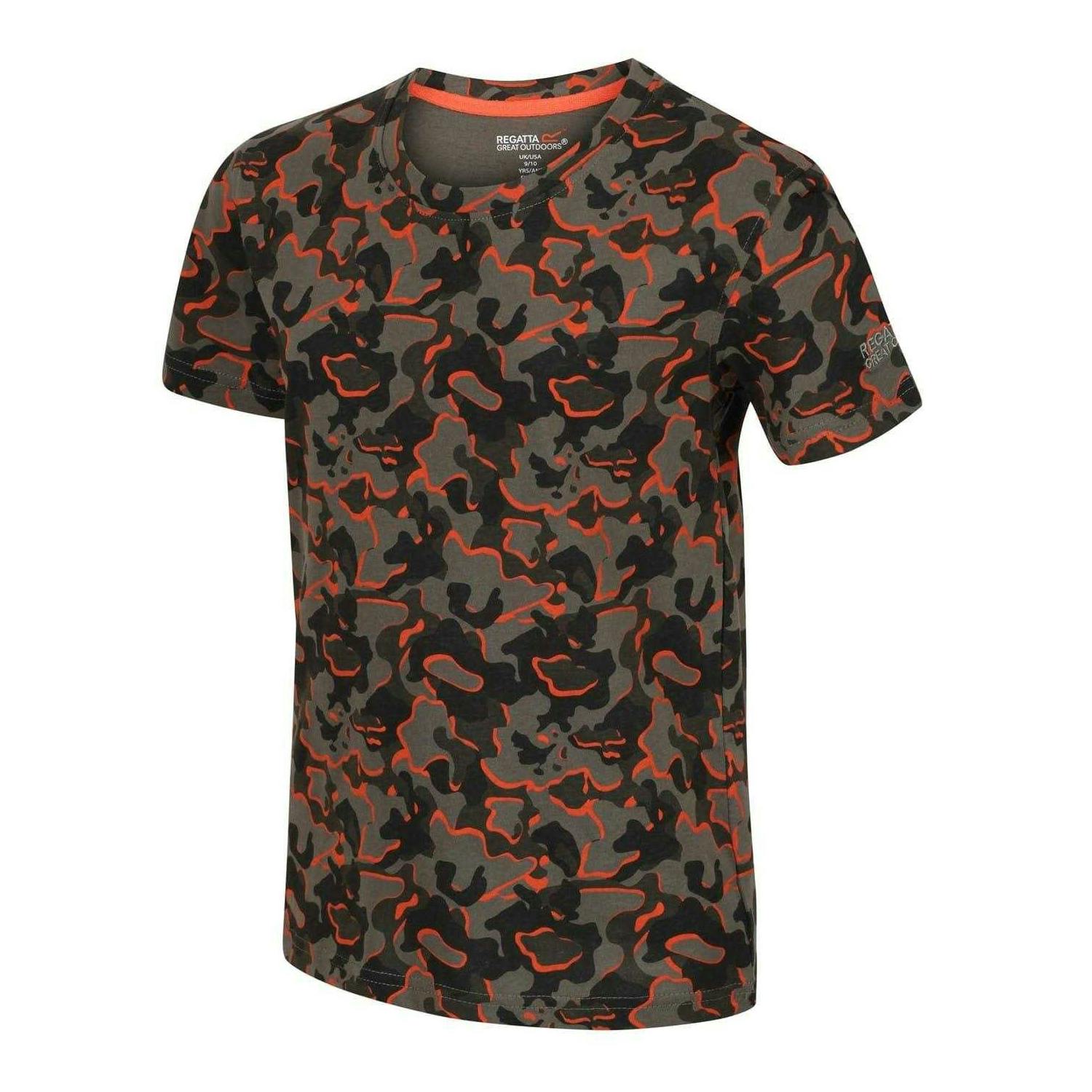 Regatta Kids T-Shirt - Grape Leaf Camo - 7-8 Years - Grape Leaf Camo - 100% Cotton
