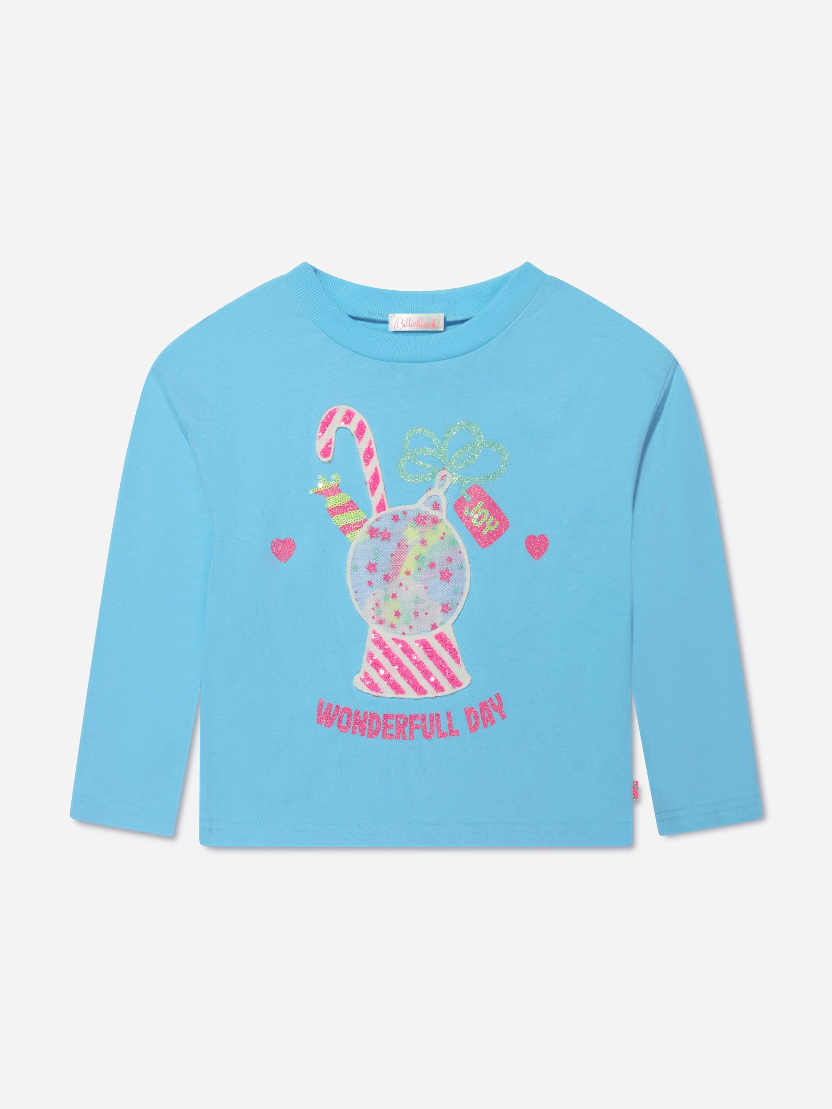 Billieblush Girls Blue Long Sleeve T-Shirt In - 2 Yrs