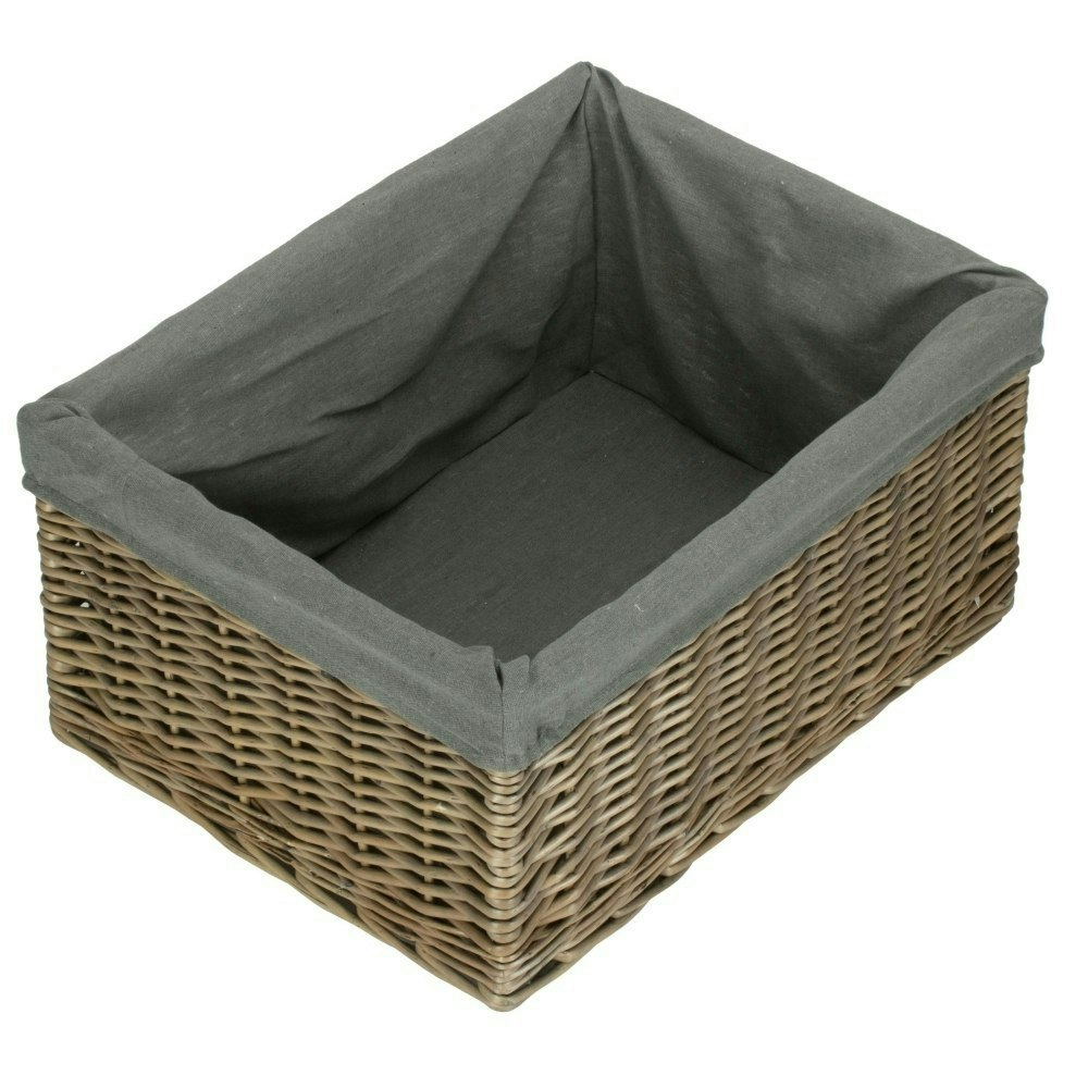 Red Hamper Red/Grey Hamper Jumbo Antique Wash Wicker Storage Basket