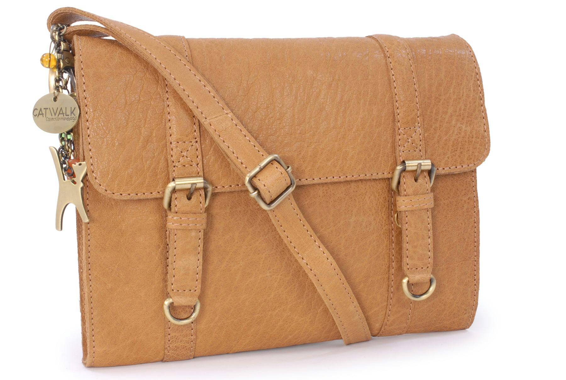 Catwalk Collection Handbags Amy - Crossbody Bag - Tan