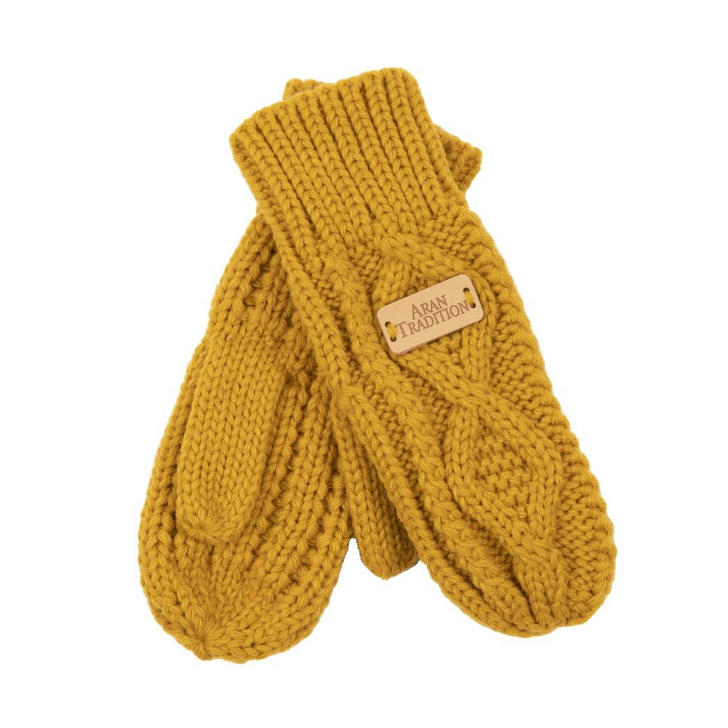 Aran Traditions Amber Aran Cable Knit Mittens