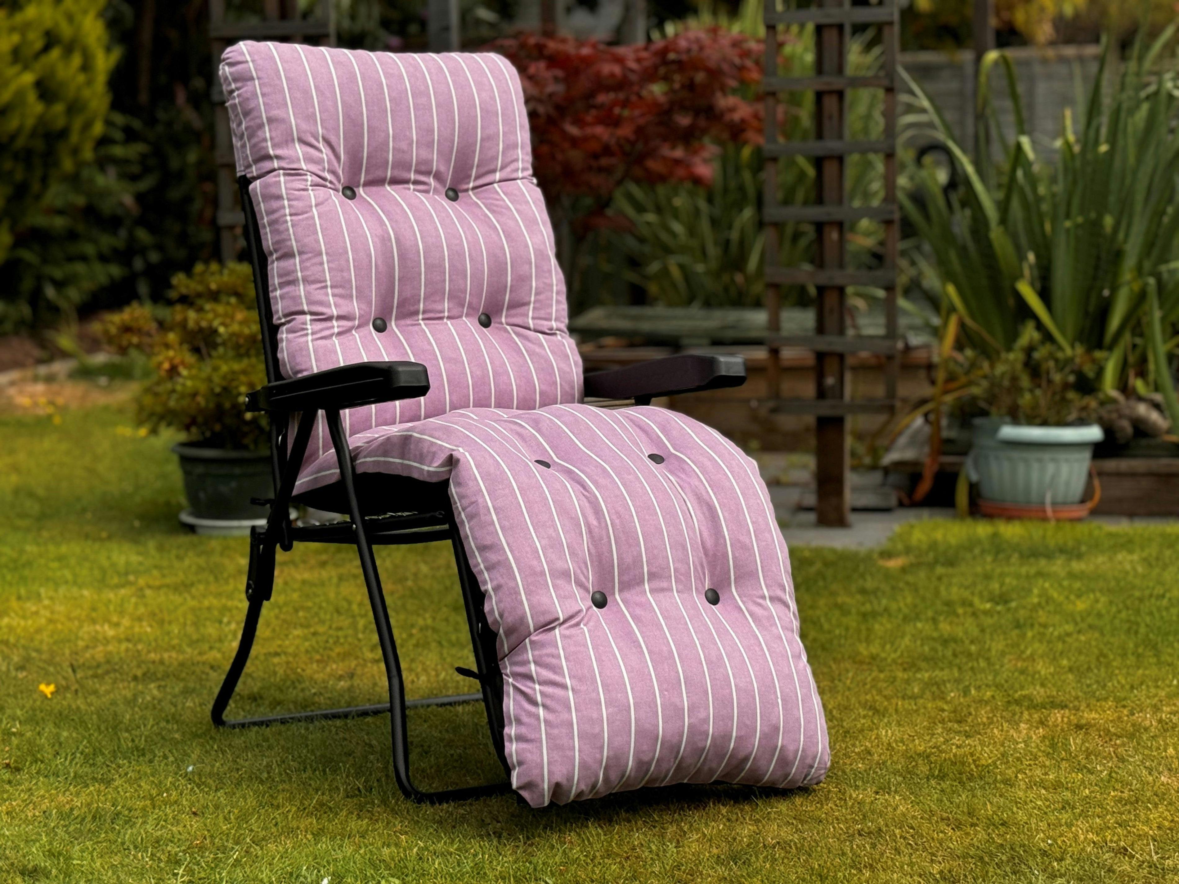 Glendale Purple Garden Relaxer (Pattern Options Available) - Stripe