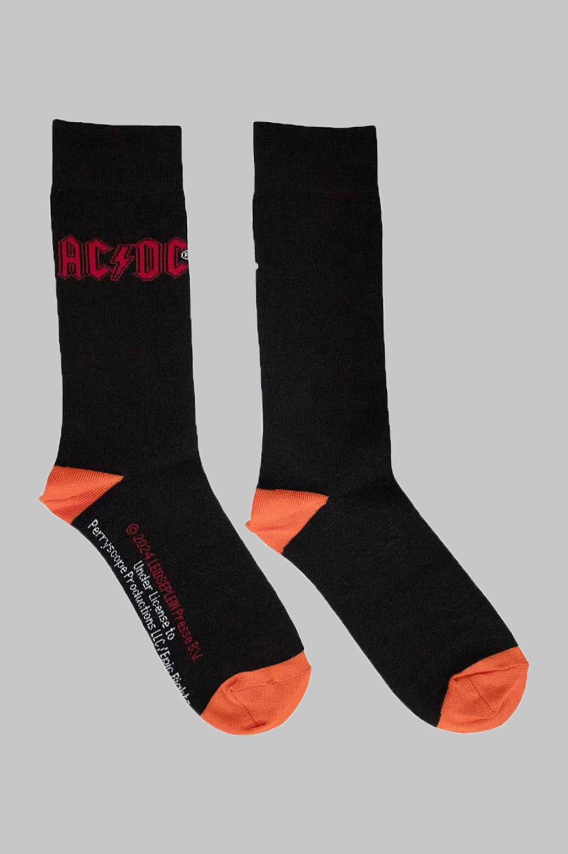 Paradiso Clothing Unisex Red Ac/Dc Band Logo Ankle Socks