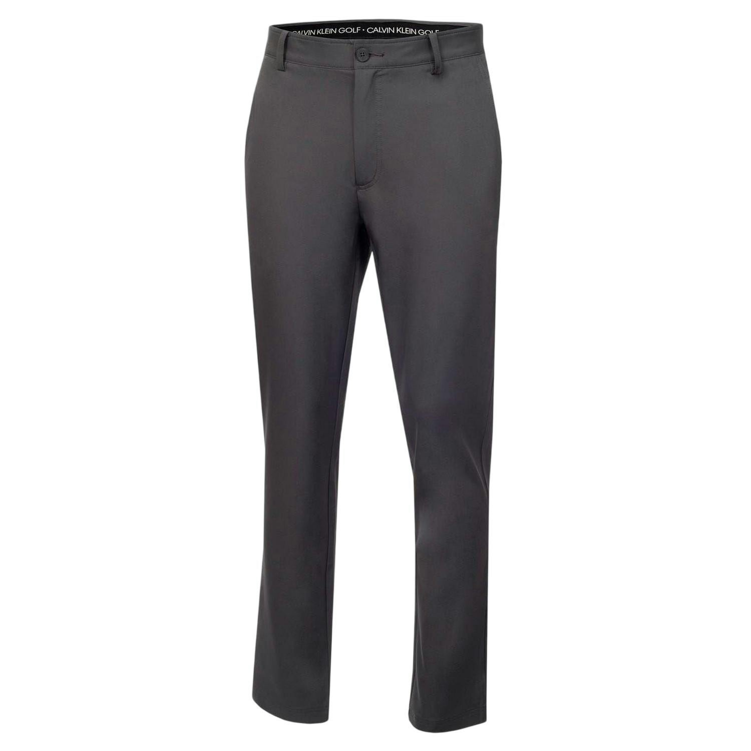 Calvin Klein Men's Bullet Stretch Golf Trousers - Steel - 38R - Steel - 92% Polyester/8% Elastane