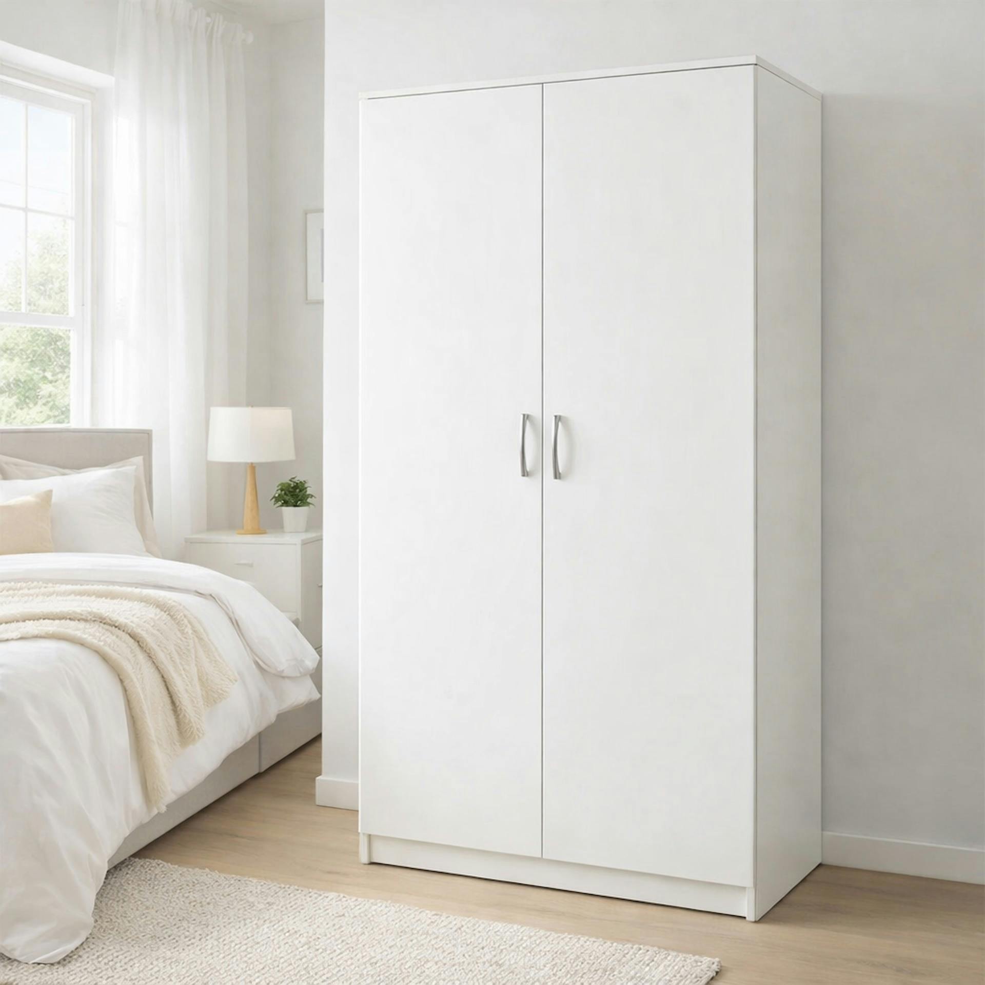 Tj's Furniture White Venice 2 Door - Chipboard|Mdf - 80Cm