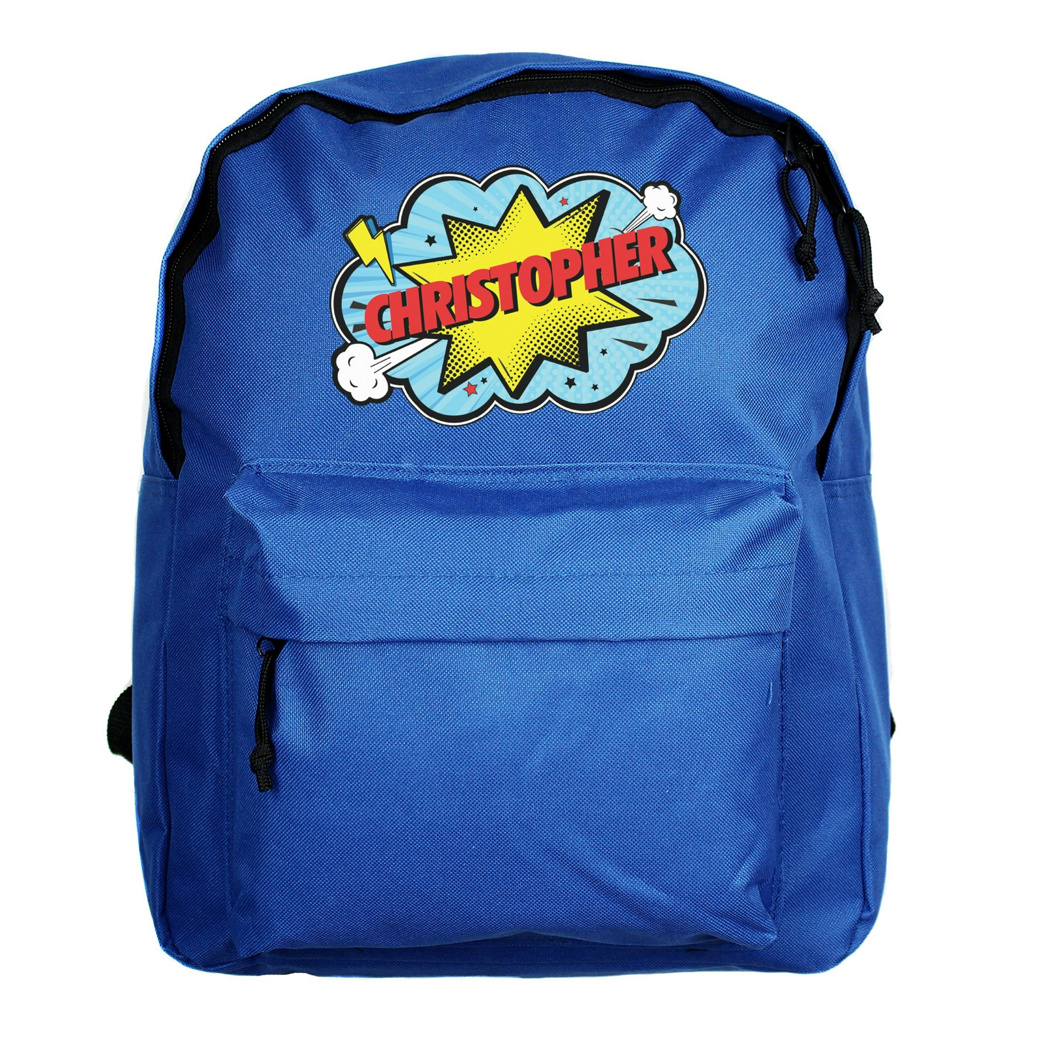 Personalised Memento Company Blue Personalised Super Hero Backpack