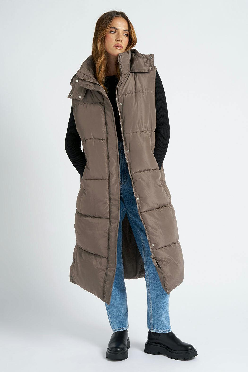 Urban Bliss Mink Longline Puffer Gilet - 8