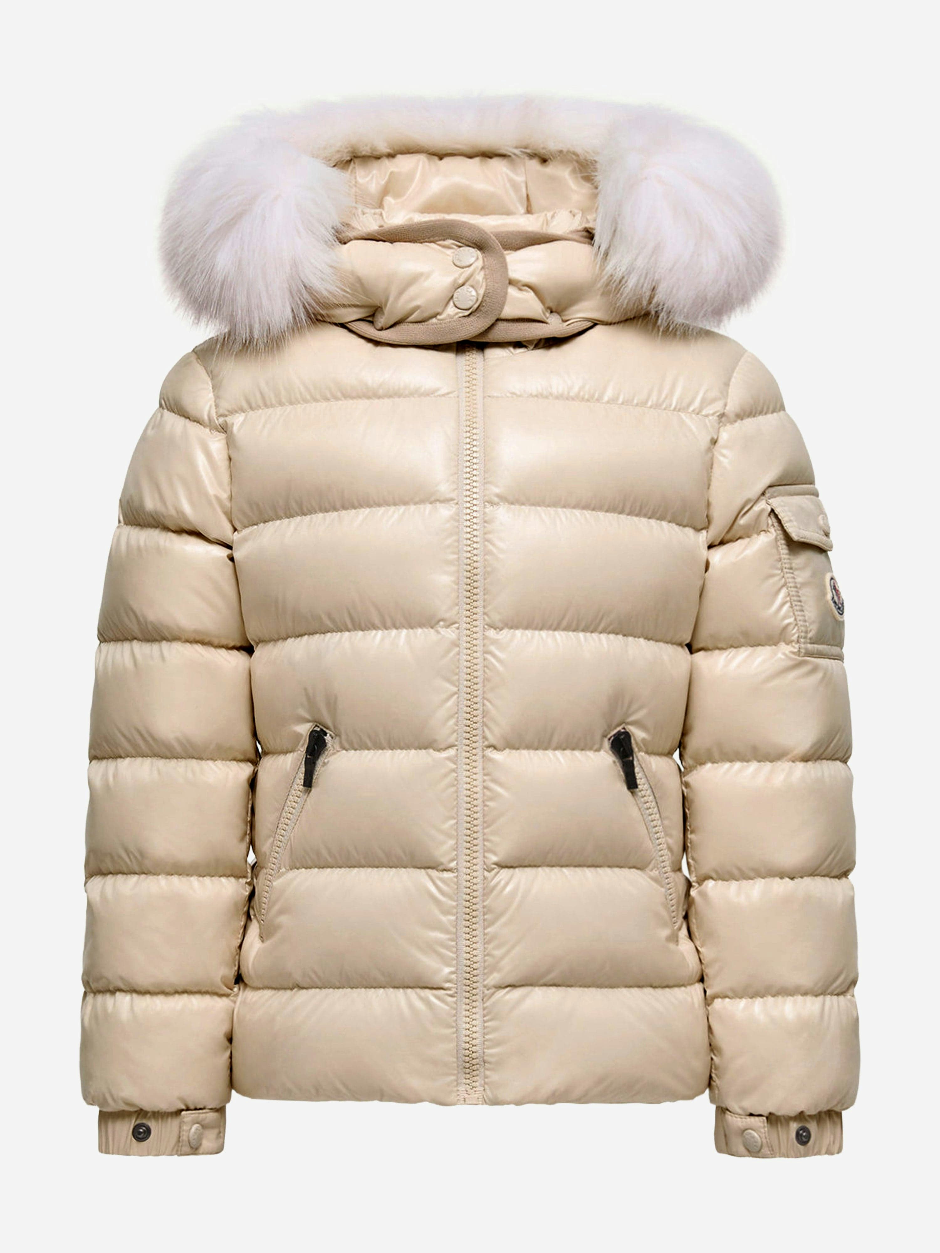Moncler Enfant Girls Beige Badyf Down Padded Jacket In - 8 Yrs