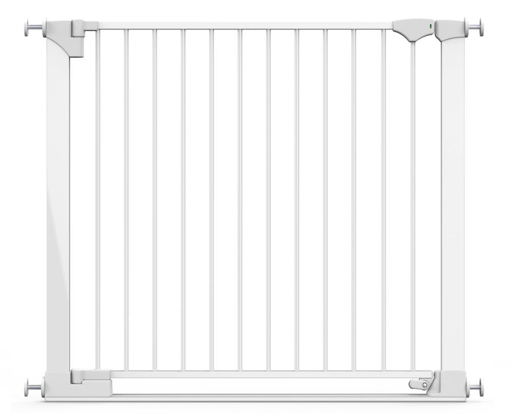 Safetots White Safestep Gate, 96Cm - 103Cm, Extra Low Walkthough, 81Cm Extra Wide Doorway, One Piece Extra Wide Baby Gate - Metal - 96Cm -103Cm