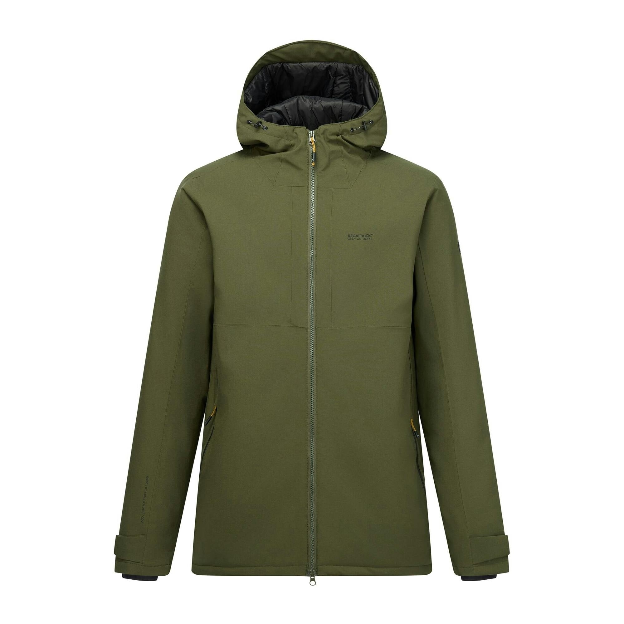 Regatta Men's Dark Hoscar Waterproof Insulated Jacket - Khaki - S - Khaki - 100% Recycled Polyester