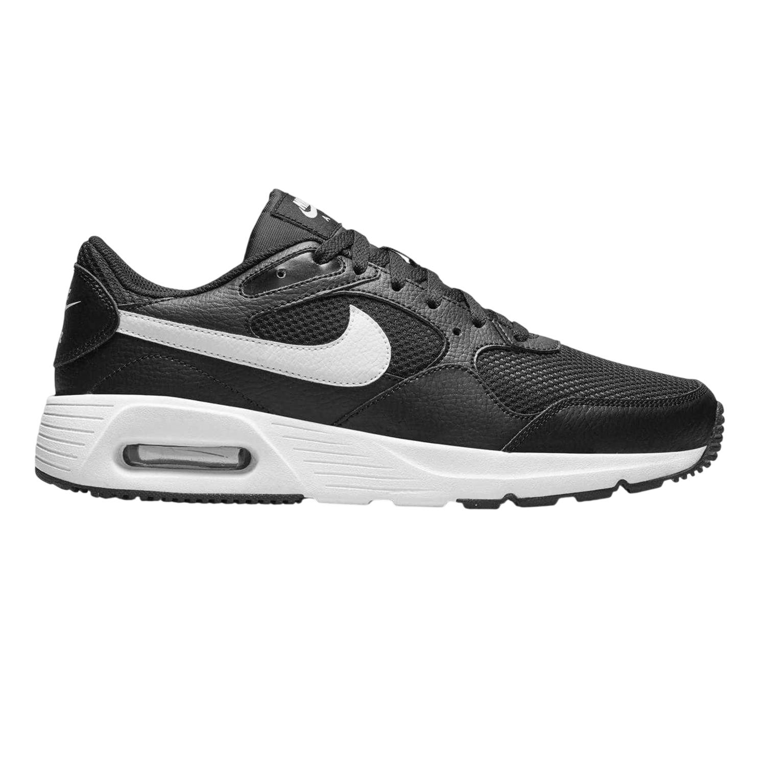 Nike Men's Black/White Air Max Sc Leather Trainers - 7.5 Uk - 100% Mixed