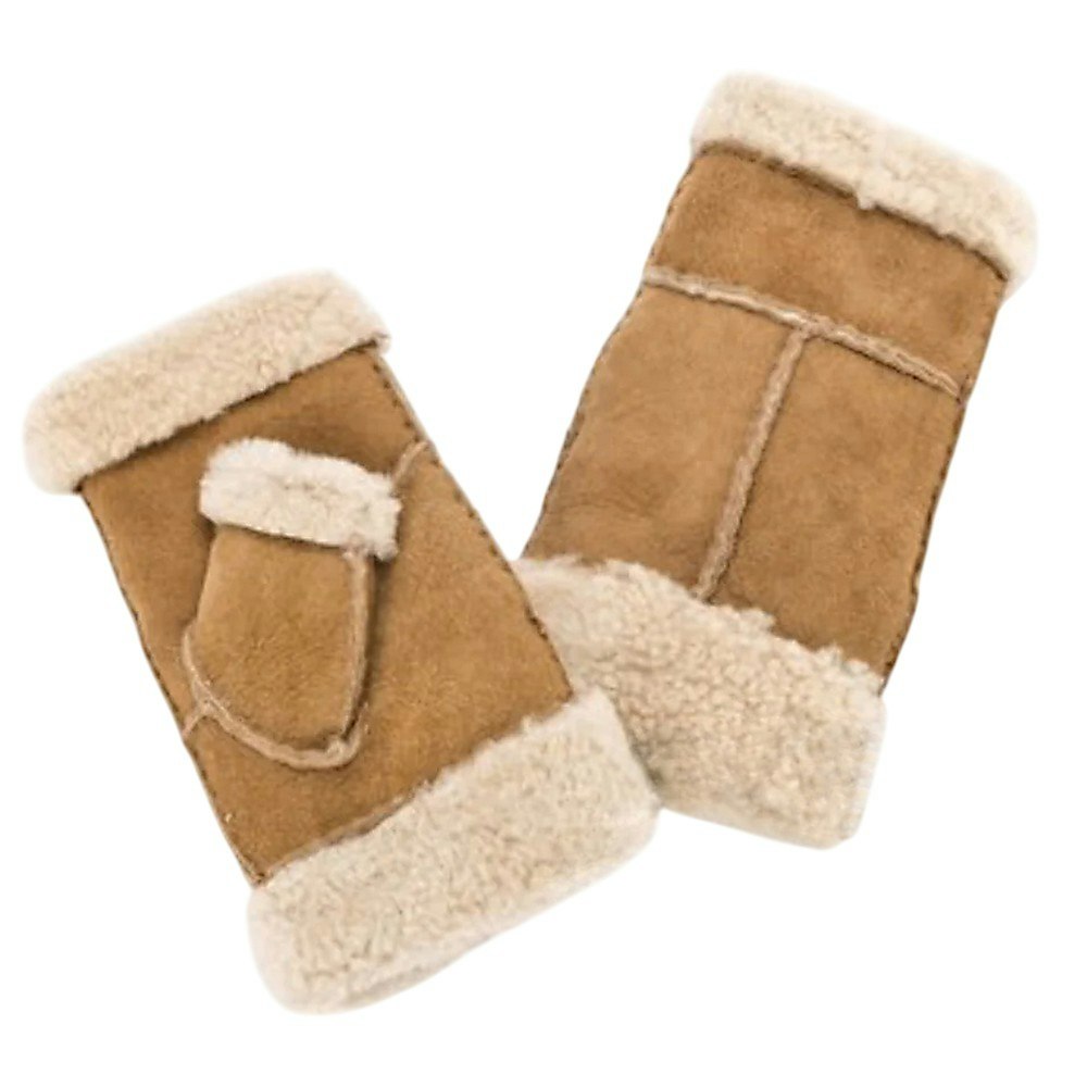Eastern Counties Leather Women's / Glitten Sheepskin Mittens - Tan - Tan - M