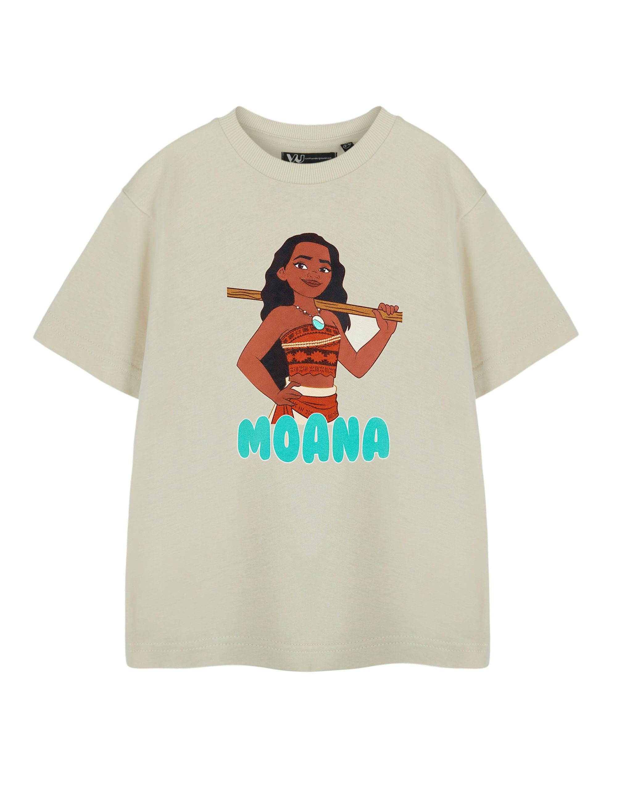 Vanilla Underground Girls Beige Disney Moana Short Sleeved T-Shirt - 3-4 Years