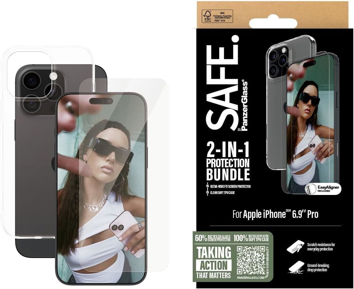 Panzerglass Panzer Glass 2 In 1 Bundle For Iphone 16 Pro Max 6.9" Clear - Bsafe95899