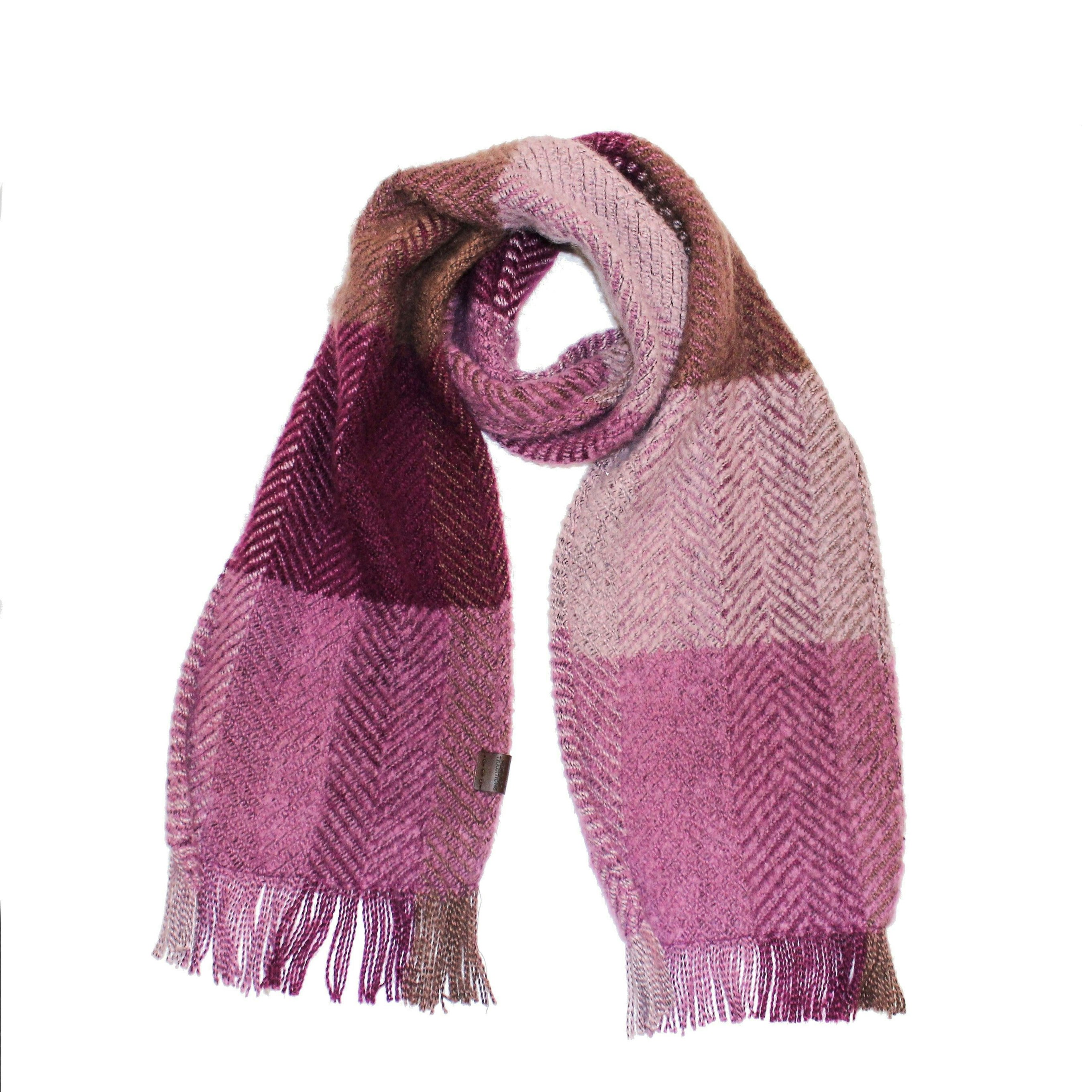 Heritage Traditions Herringbone Tweed Large Scarf - Blush Tweed