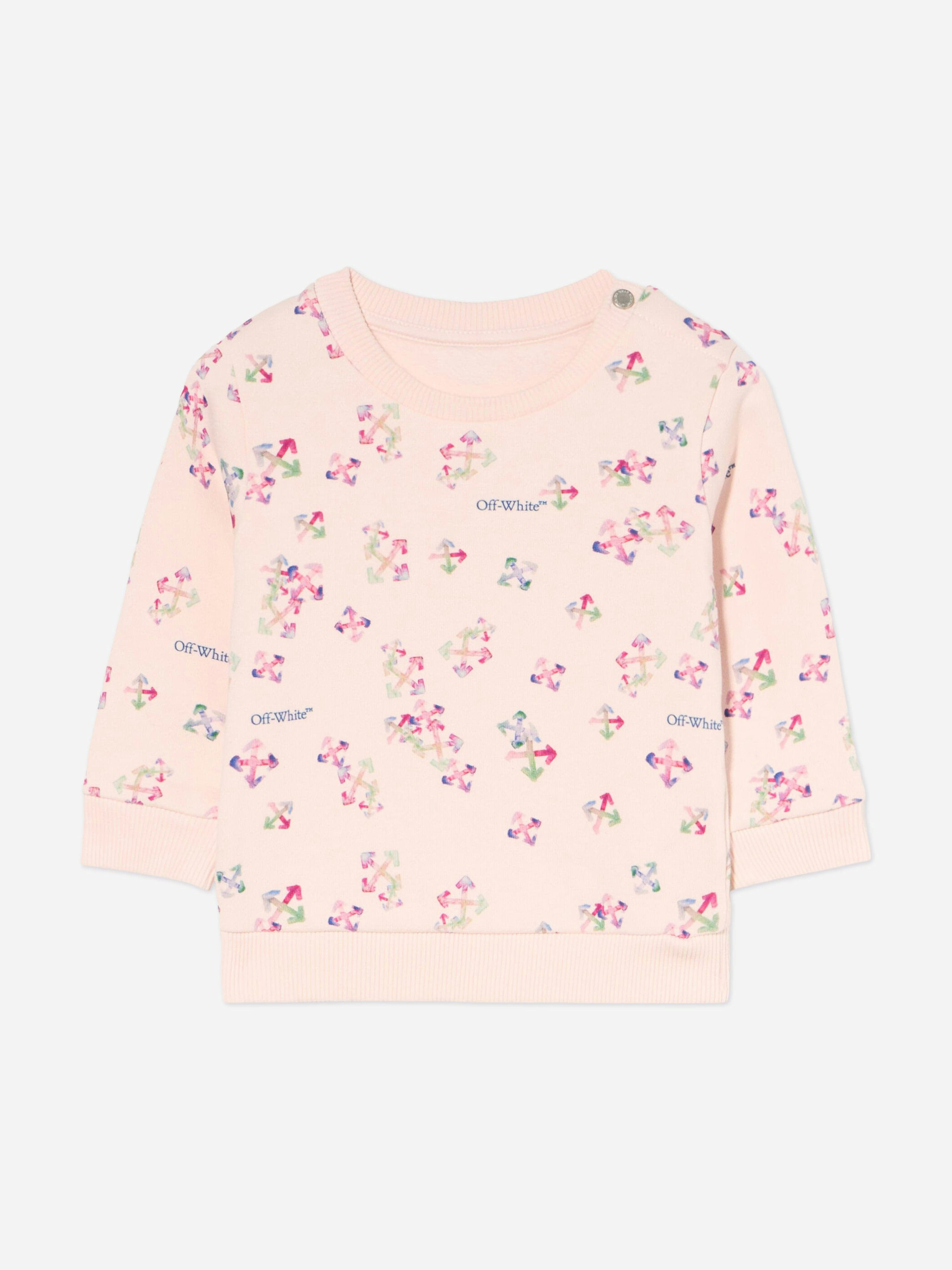 Off-White Women's White/Pink Off- Baby Girls Aop Arrow Sweatshirt In - 36 Mths