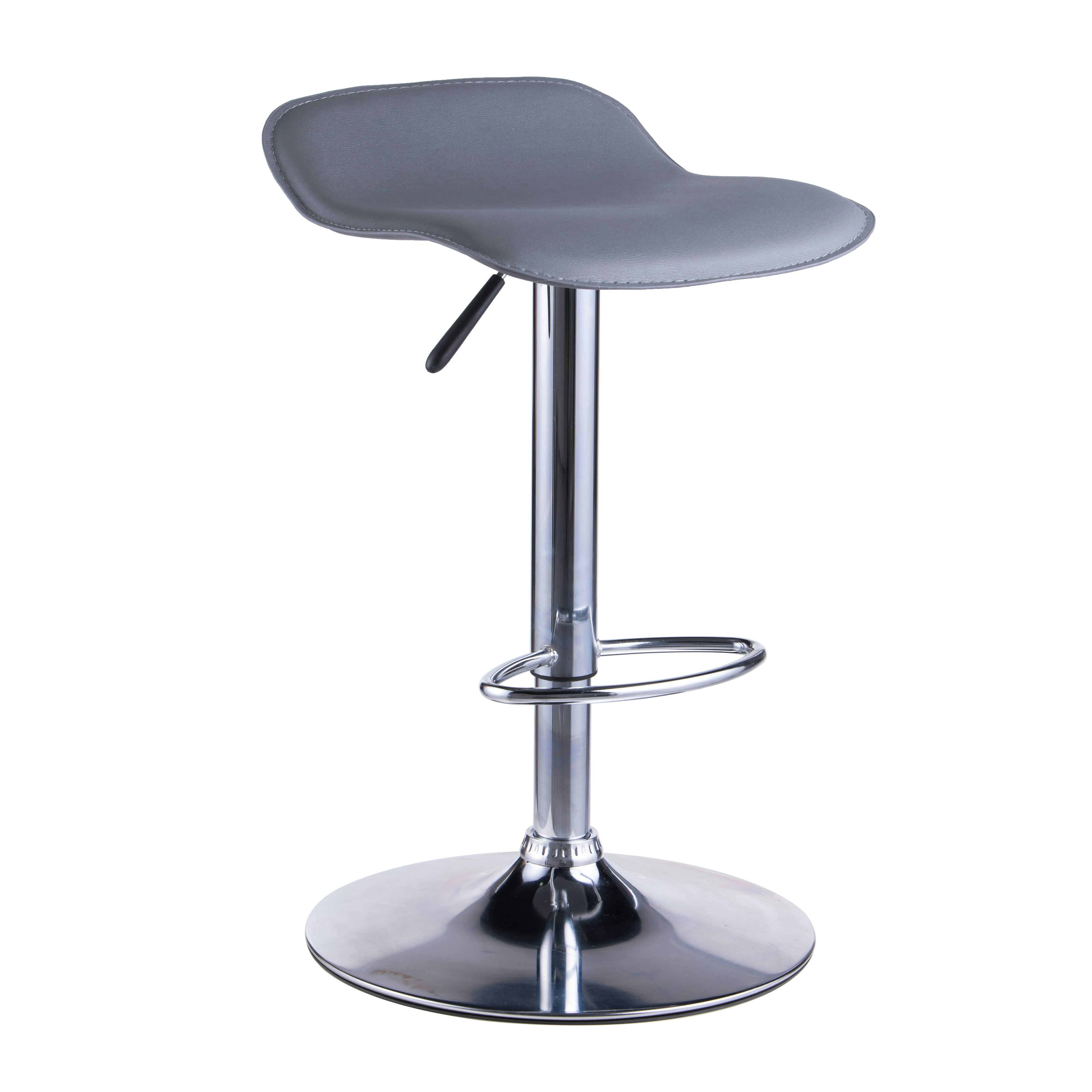 Dorel Home Grey Ohio Barstool With Adjustable Height In