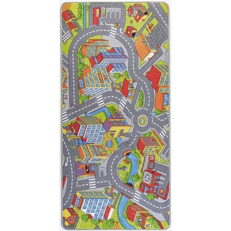 Hanse Home Grey Kids Smart City Play Rug - 90X200 Cm