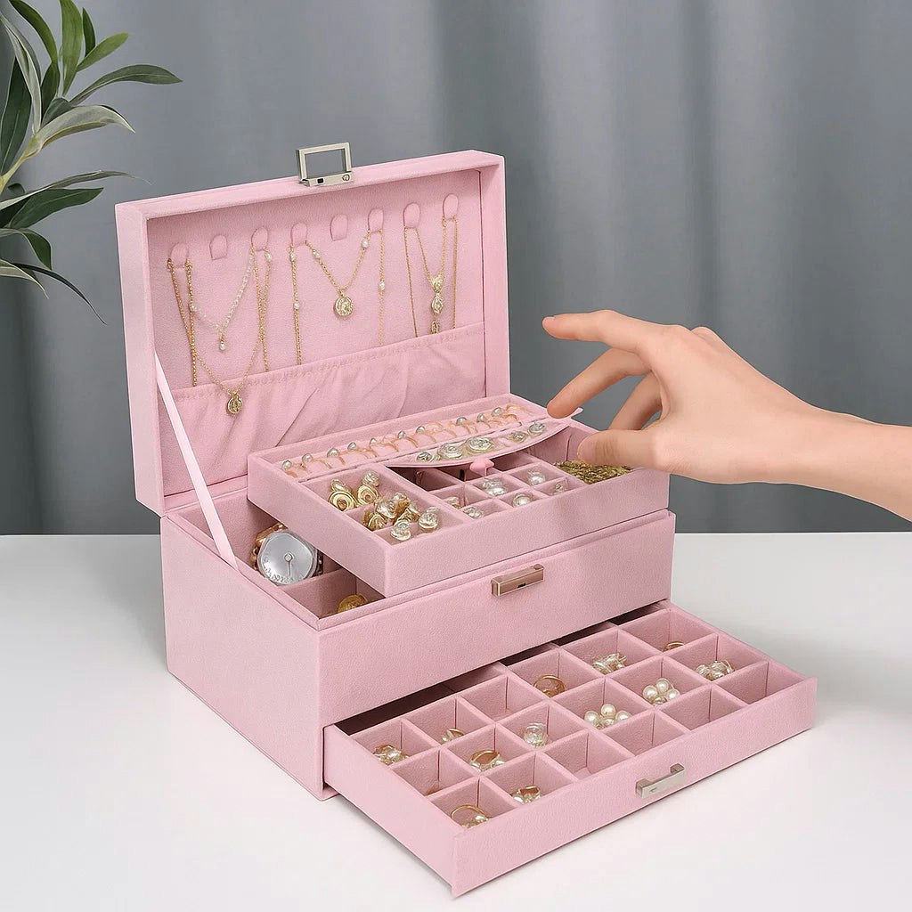 Modcraft Pink 3 Layer Jewellery Box And Organizer