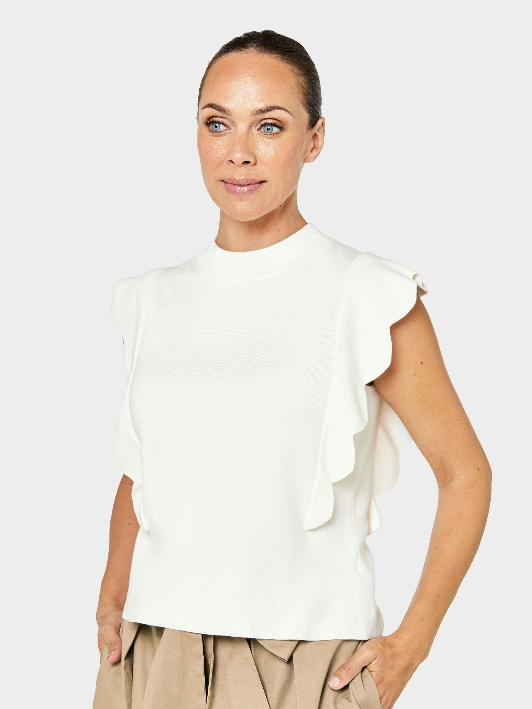 Gwd Cream Lexi Knitted Top - L
