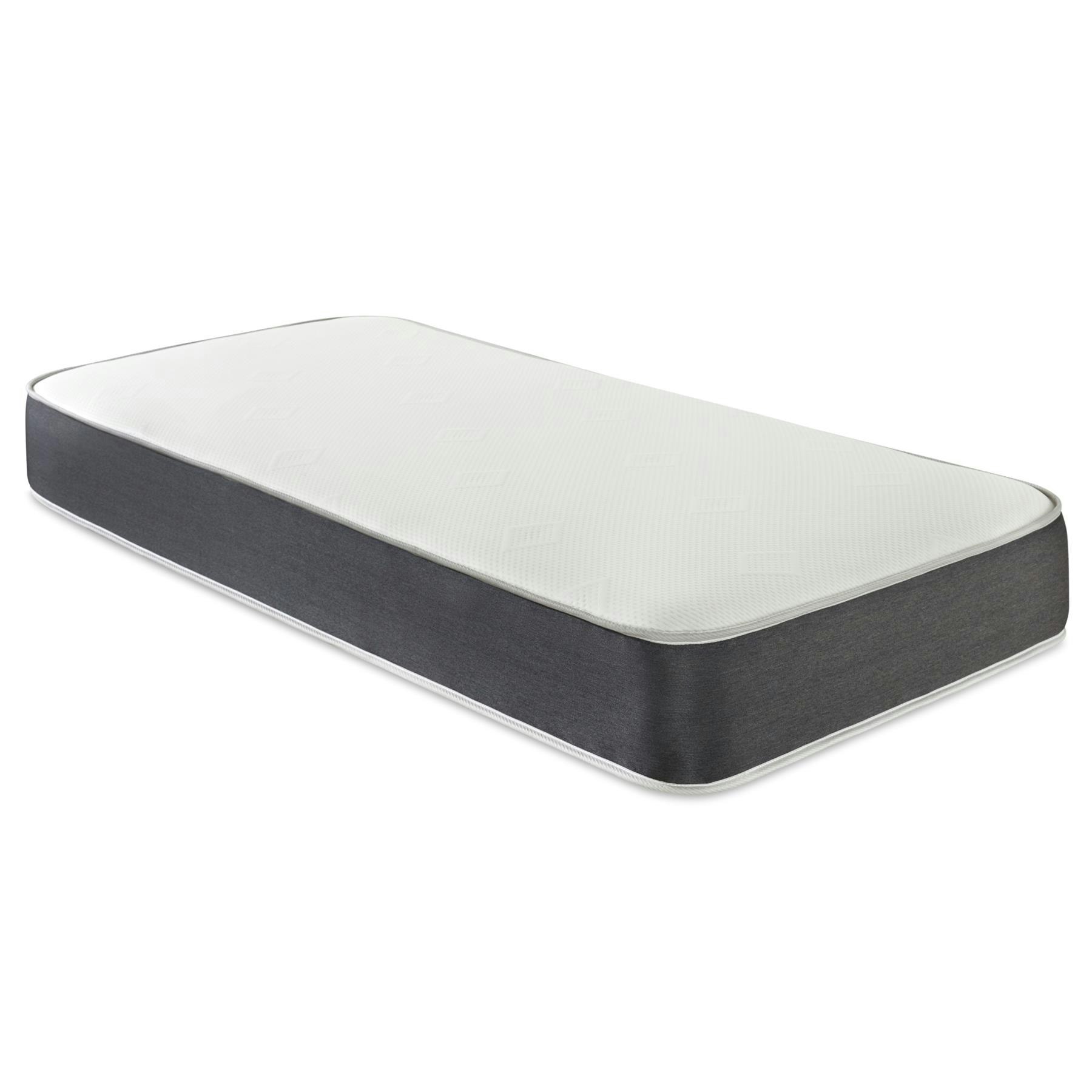 Starlight Beds Grey Linear Cool Touch Hybrid Mattress - 20Cm Deep, Soft Firmness - 1 - European Single Mattress (90Cm X 200Cm)