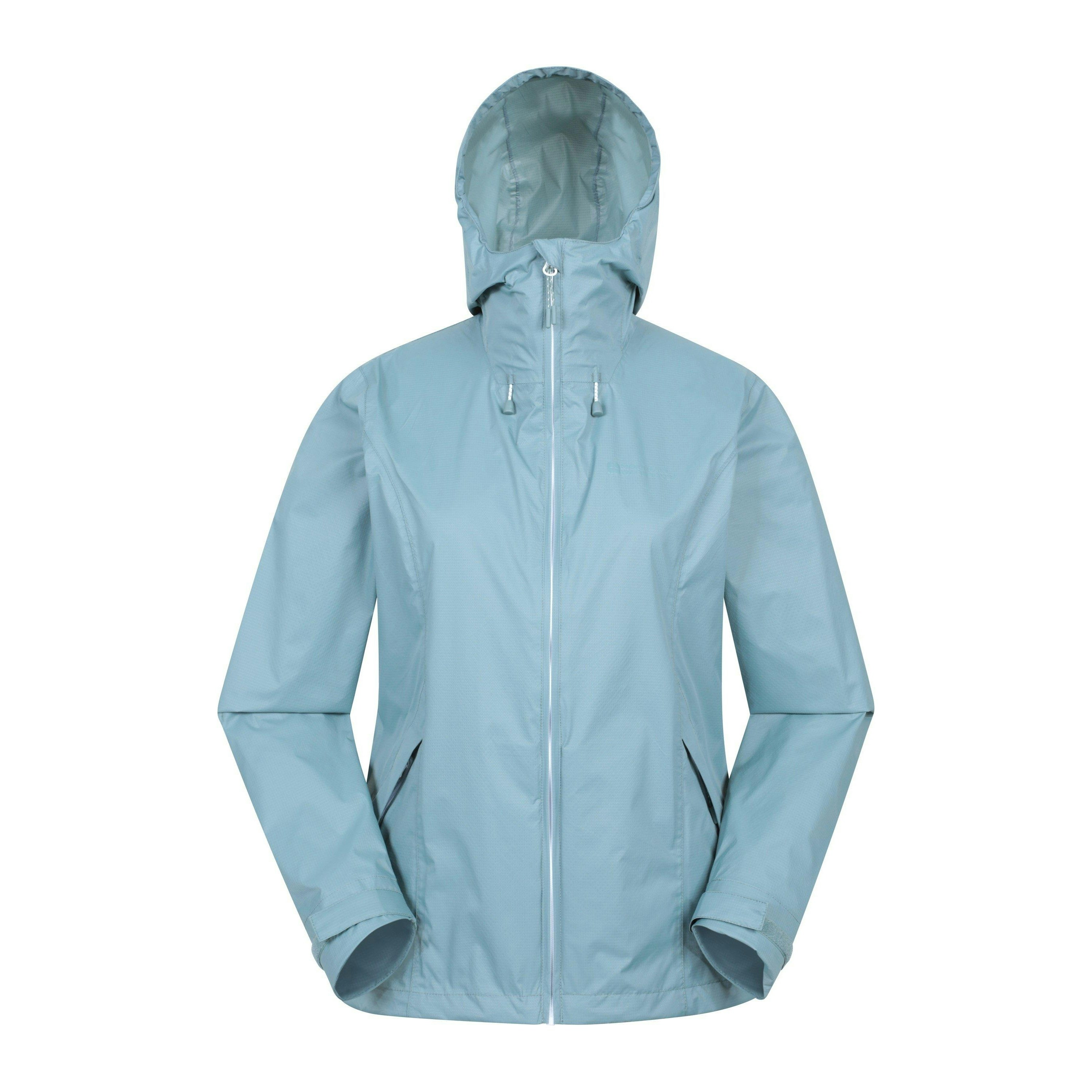 Mountain Warehouse Women's Light / Swerve Packaway Waterproof Jacket - Teal - Teal Size 12 Uk