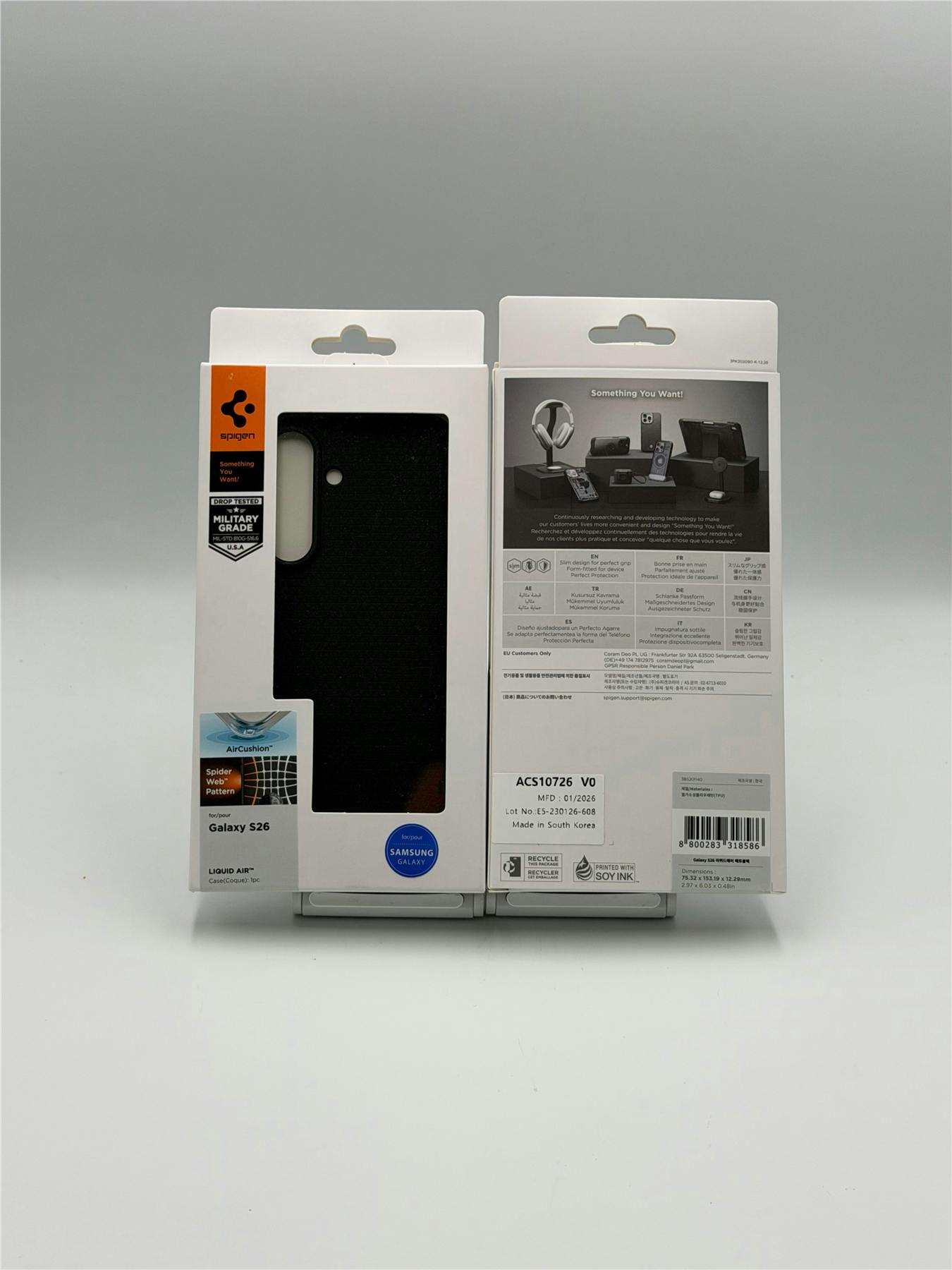Spigen Black Liquid Air Case For Samsung Galaxy S26 6.3" Matte - Acs10726