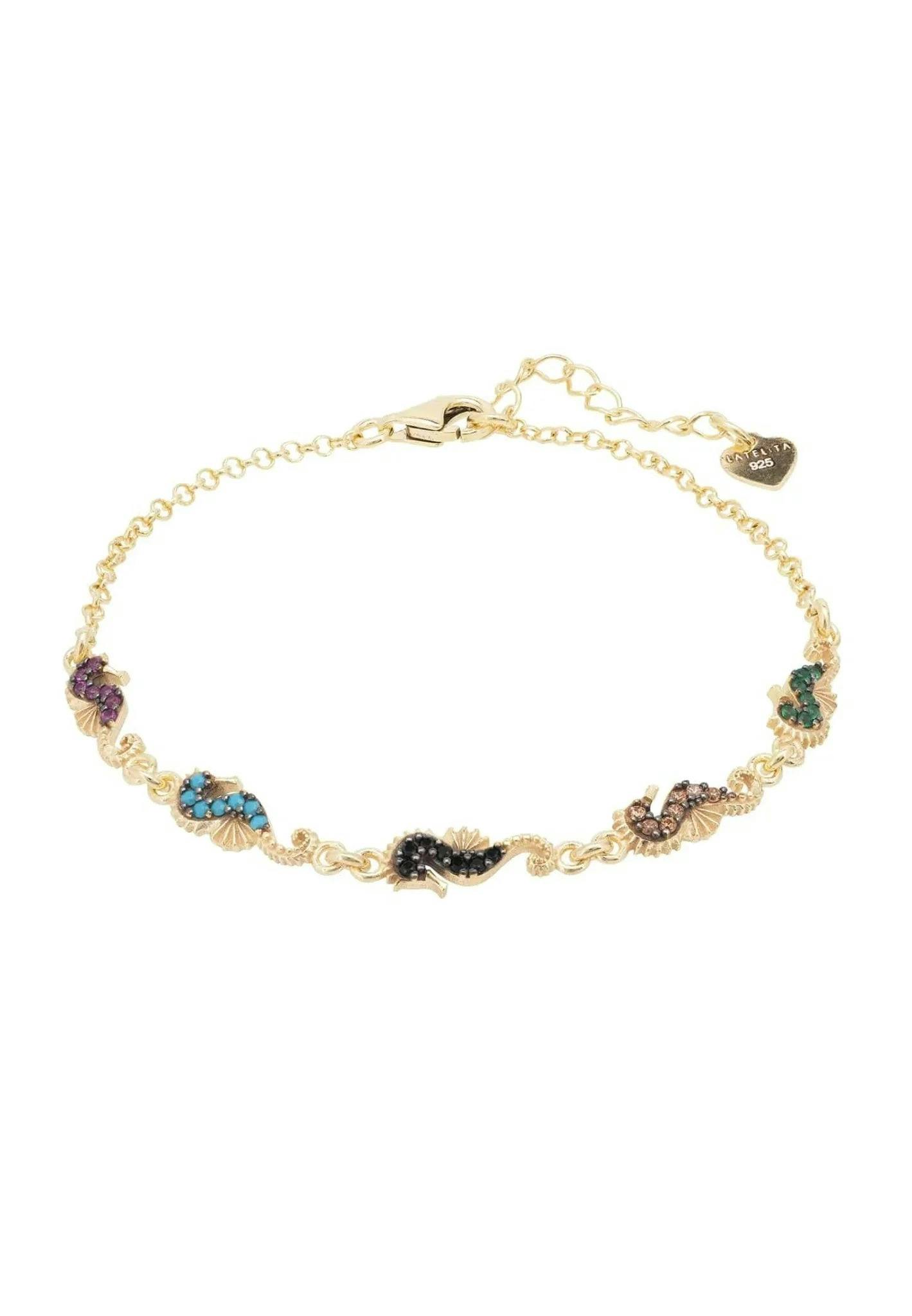 Latelita Gold Seahorses Bracelet