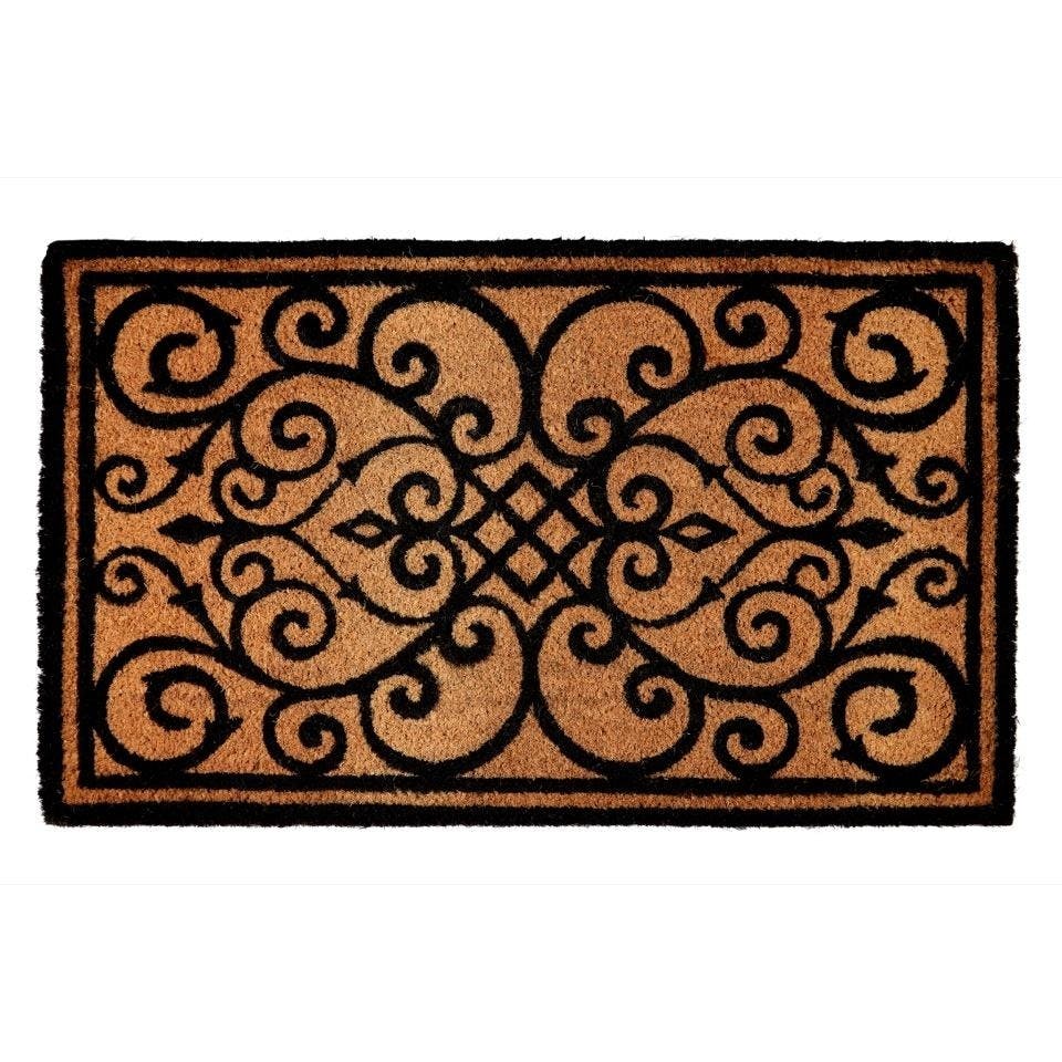 Groundsman Brown/Black Vintage Doormat - One Size - 80% Coir/20% Rubber