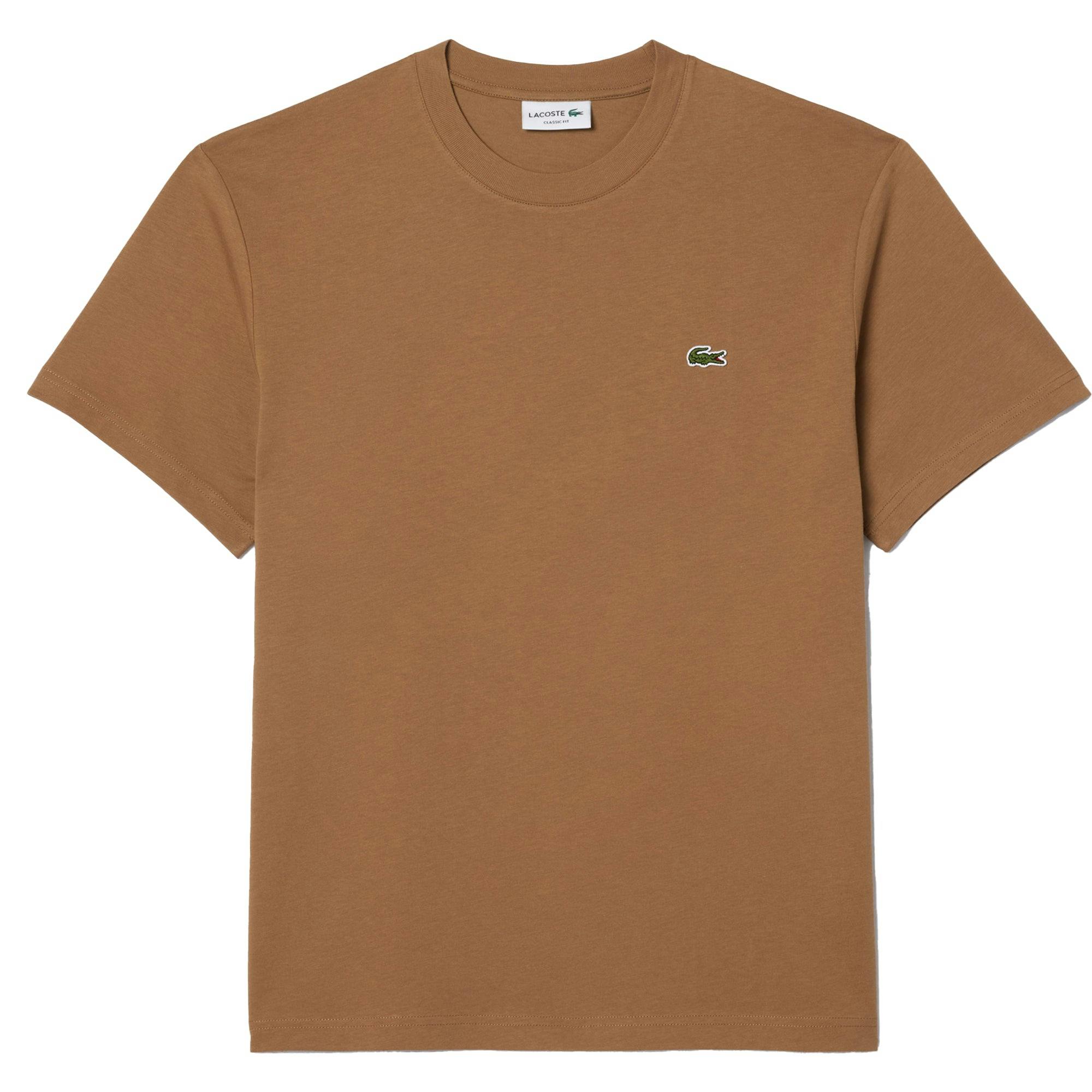 Lacoste Green Th7318 Classic Fit Cotton T-Shirt - Cookie - XX-Large