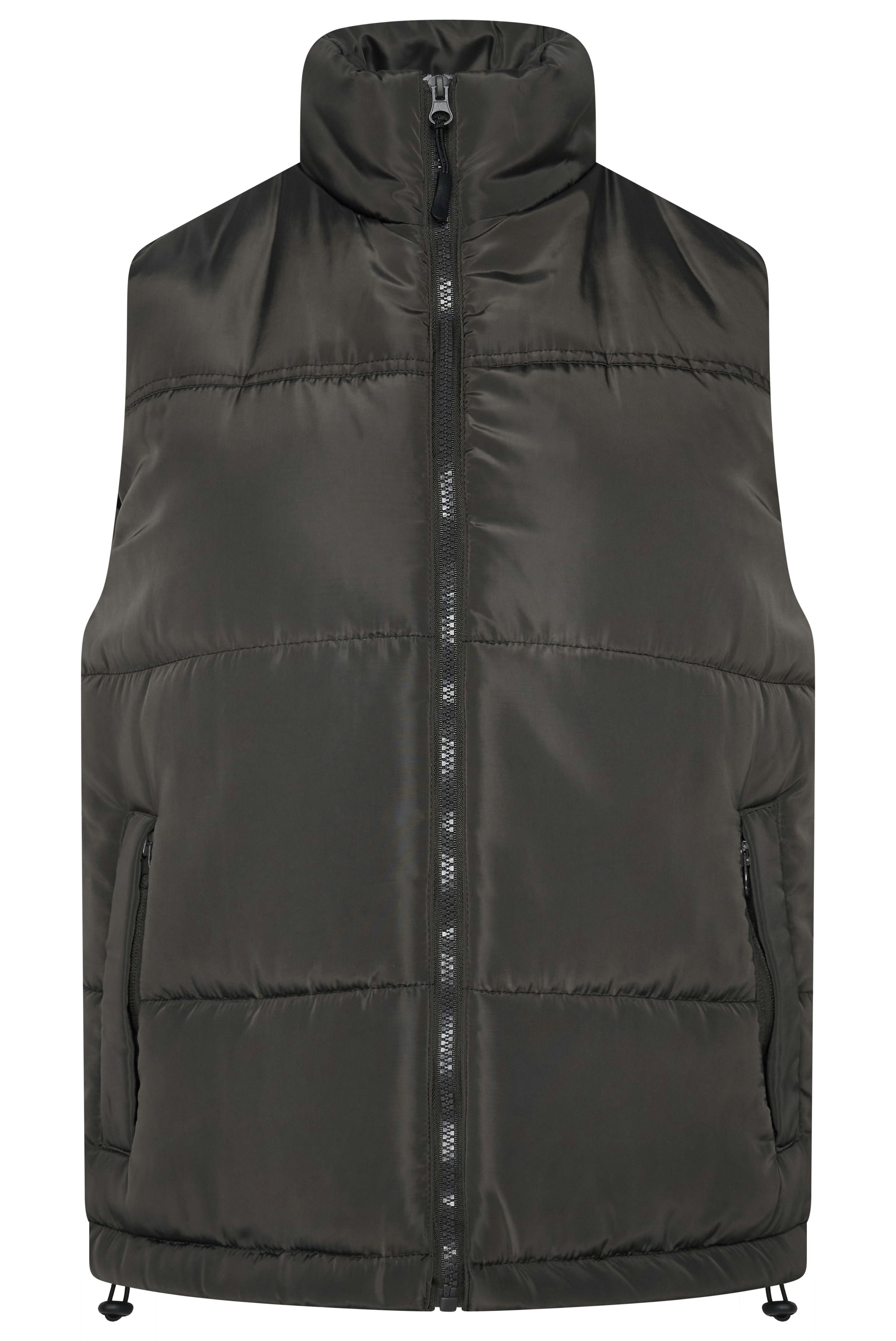 One&Only Unisex Grey/Brown Quilted Gilet - S