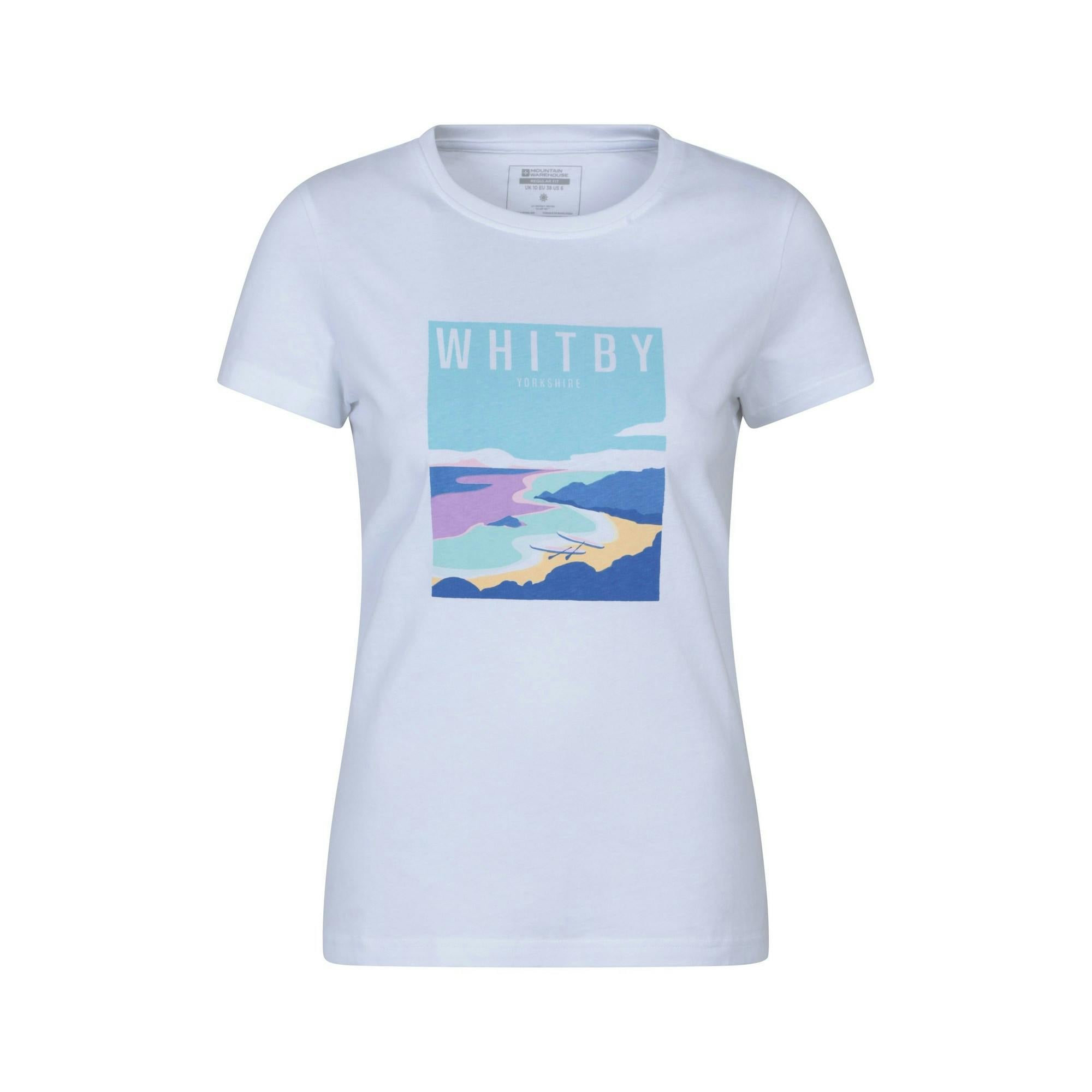 Mountain Warehouse Women's White Whitby T-Shirt - 18 Uk - 100% Organic Cotton
