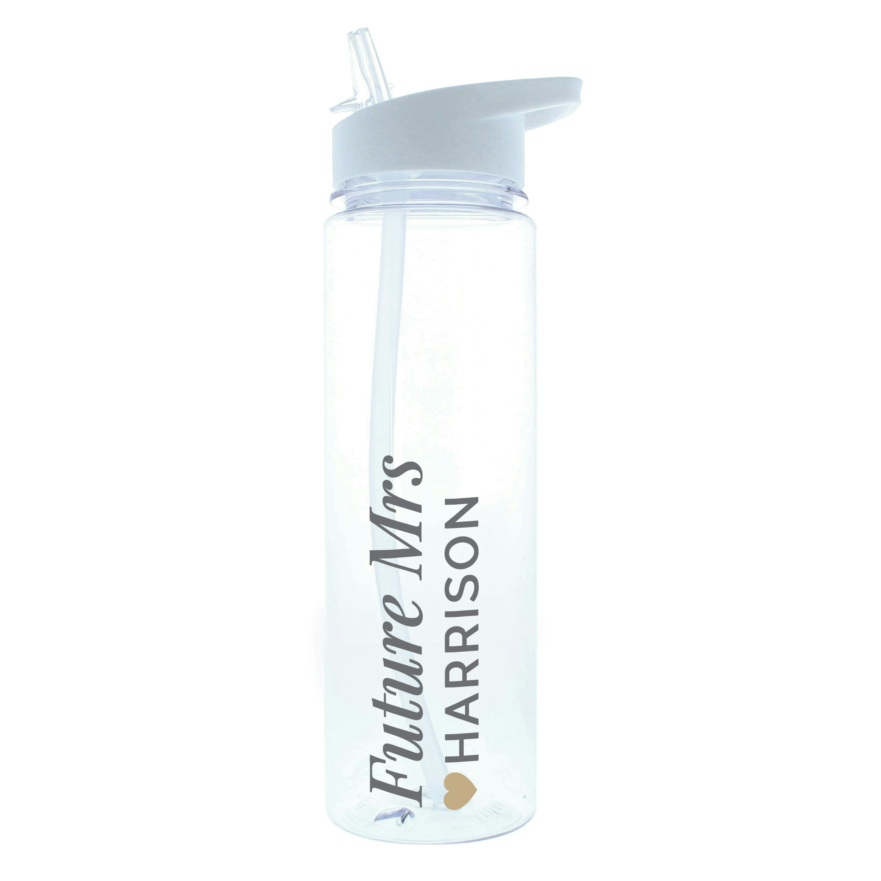 Rackhams Gold Personalised Heart Water Bottle